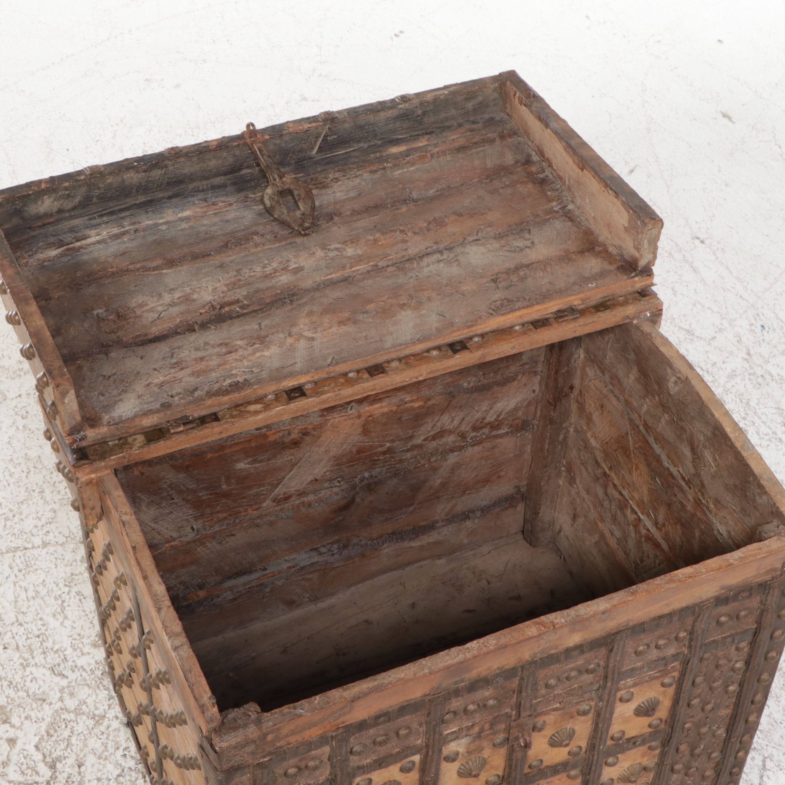 Anglo-Indian Iron Bound Wood Dowry Chest