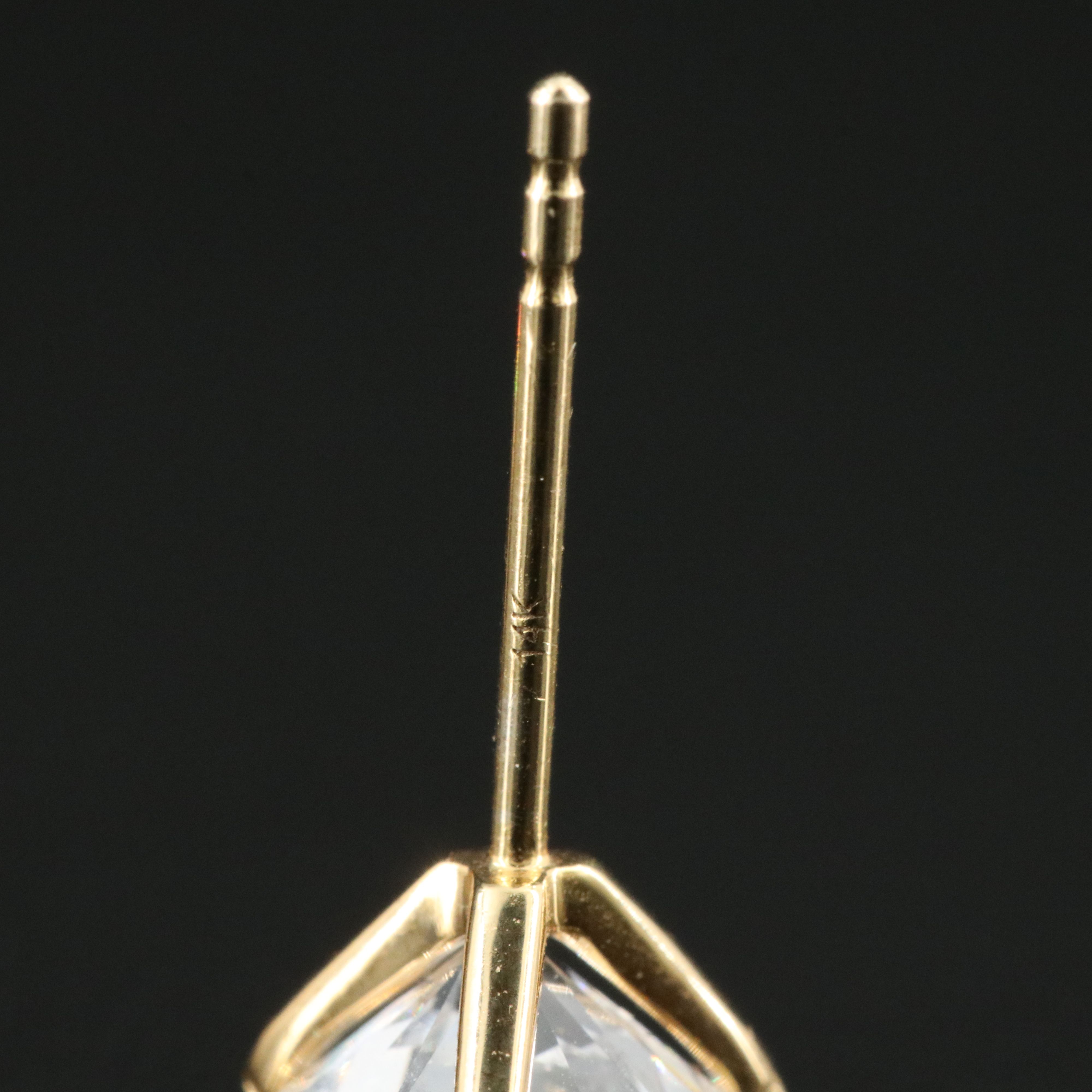 14K 2.00 CTW Lab Grown Diamond Solitaire Stud Earrings