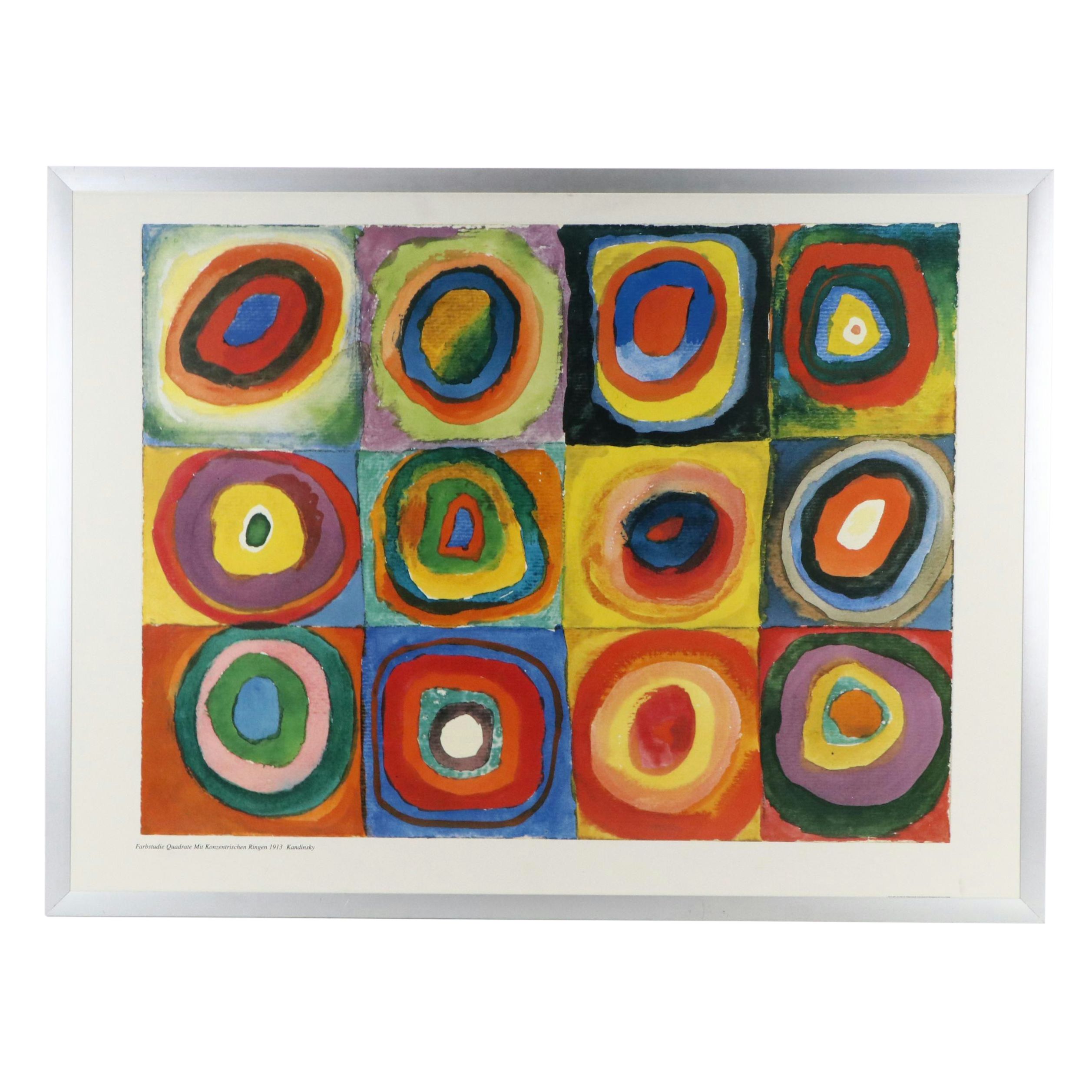 Offset Lithograph Poster After Wassily Kandinsky "Farbstudie..." 1998