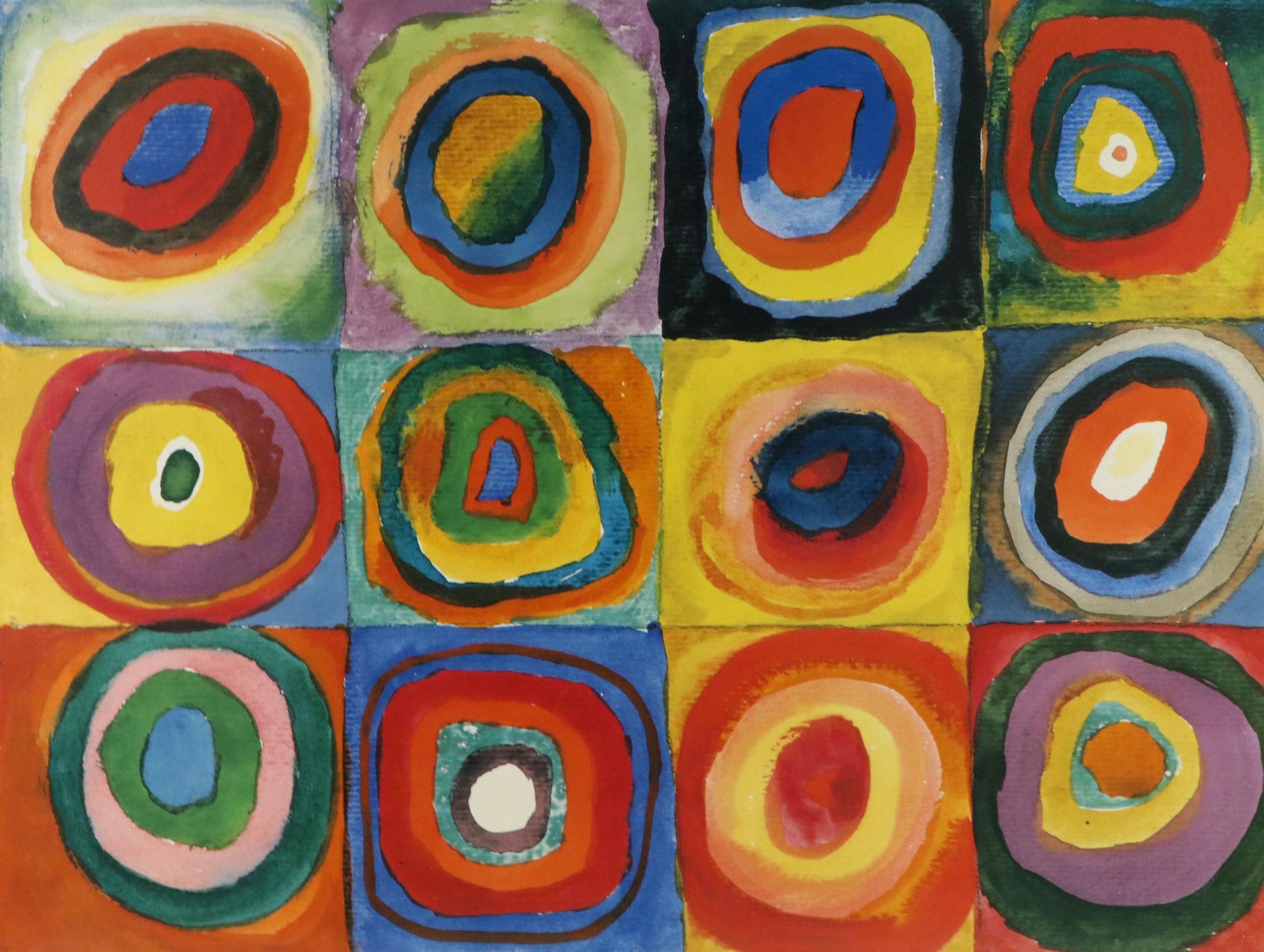 Offset Lithograph Poster After Wassily Kandinsky "Farbstudie..." 1998