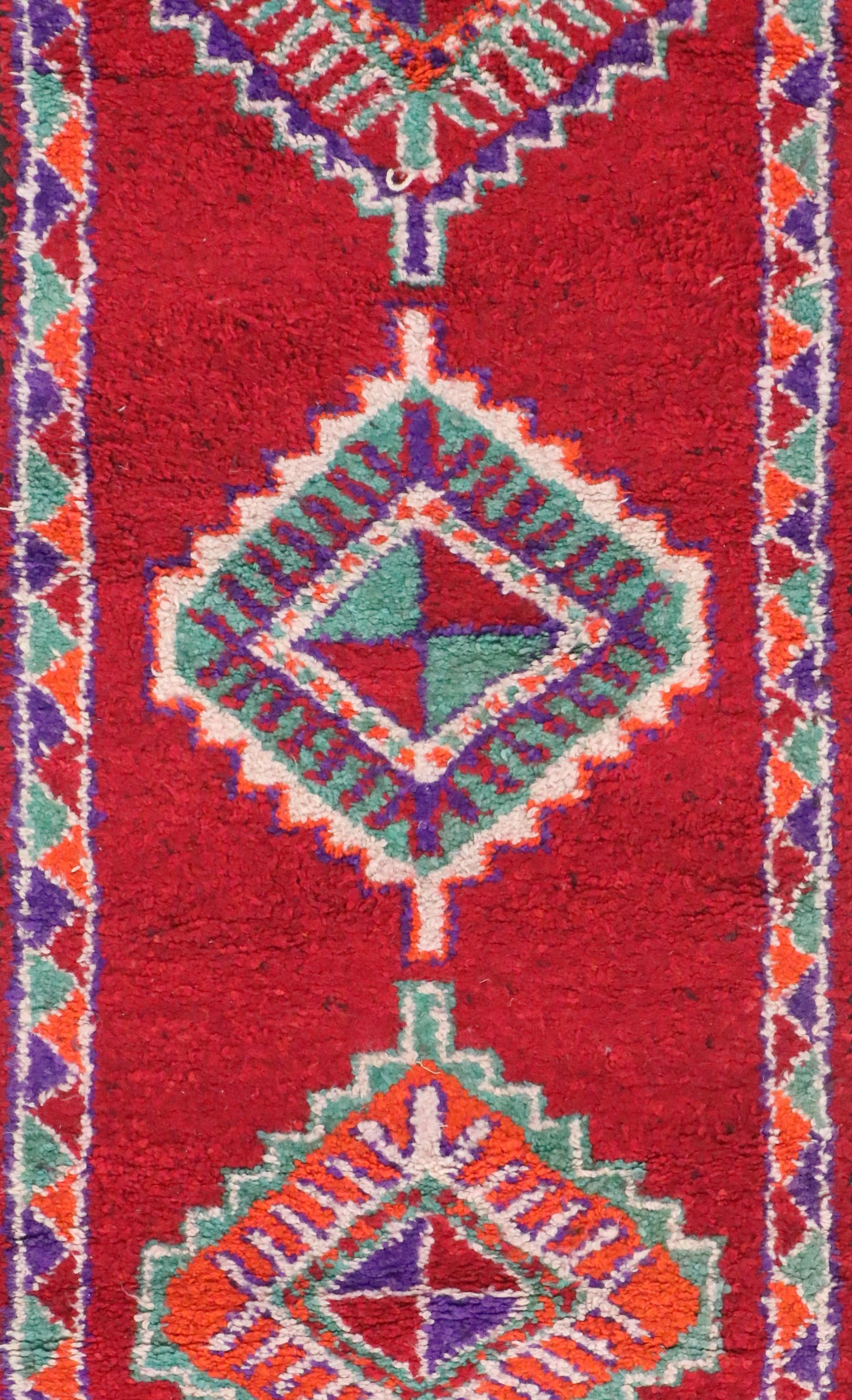 3' x 12'6 Hand-Knotted Moroccan Carpet Runner Long Rug