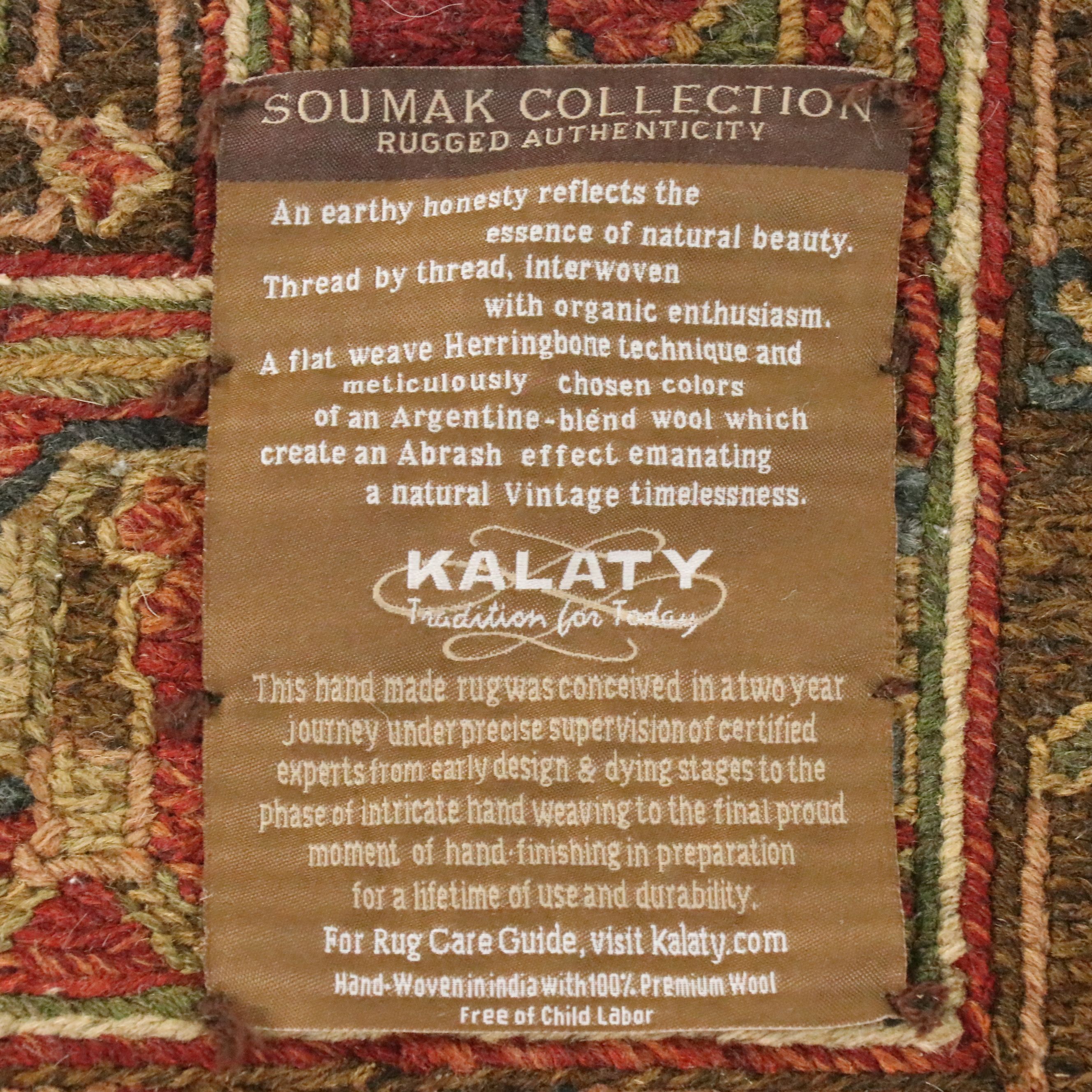 4'2 x 8'2 Handwoven Kalaty Soumak Collection Area Rug