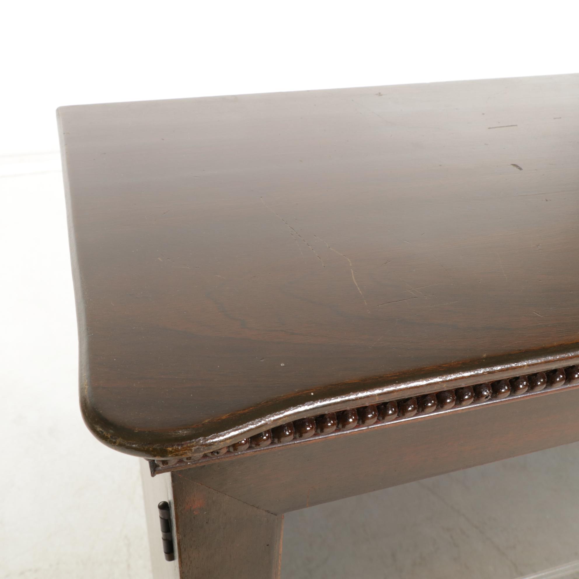 Mahogany Glass Front Bookcase, Early to Mid-20th Century