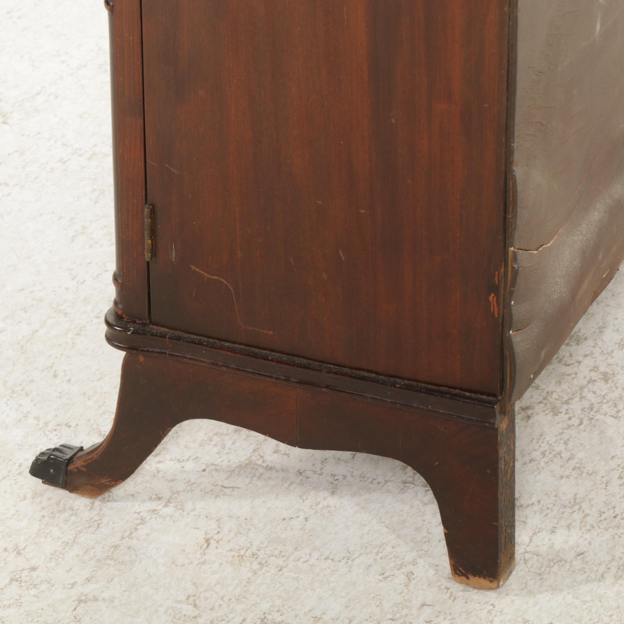 Mahogany Glass Front Bookcase, Early to Mid-20th Century