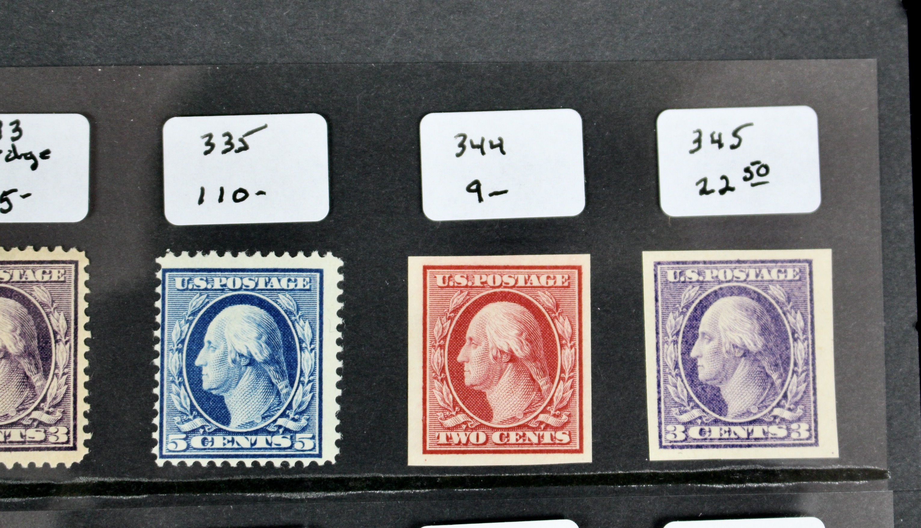 Thirty Early MNH U.S. Washington/Franklin Stamps