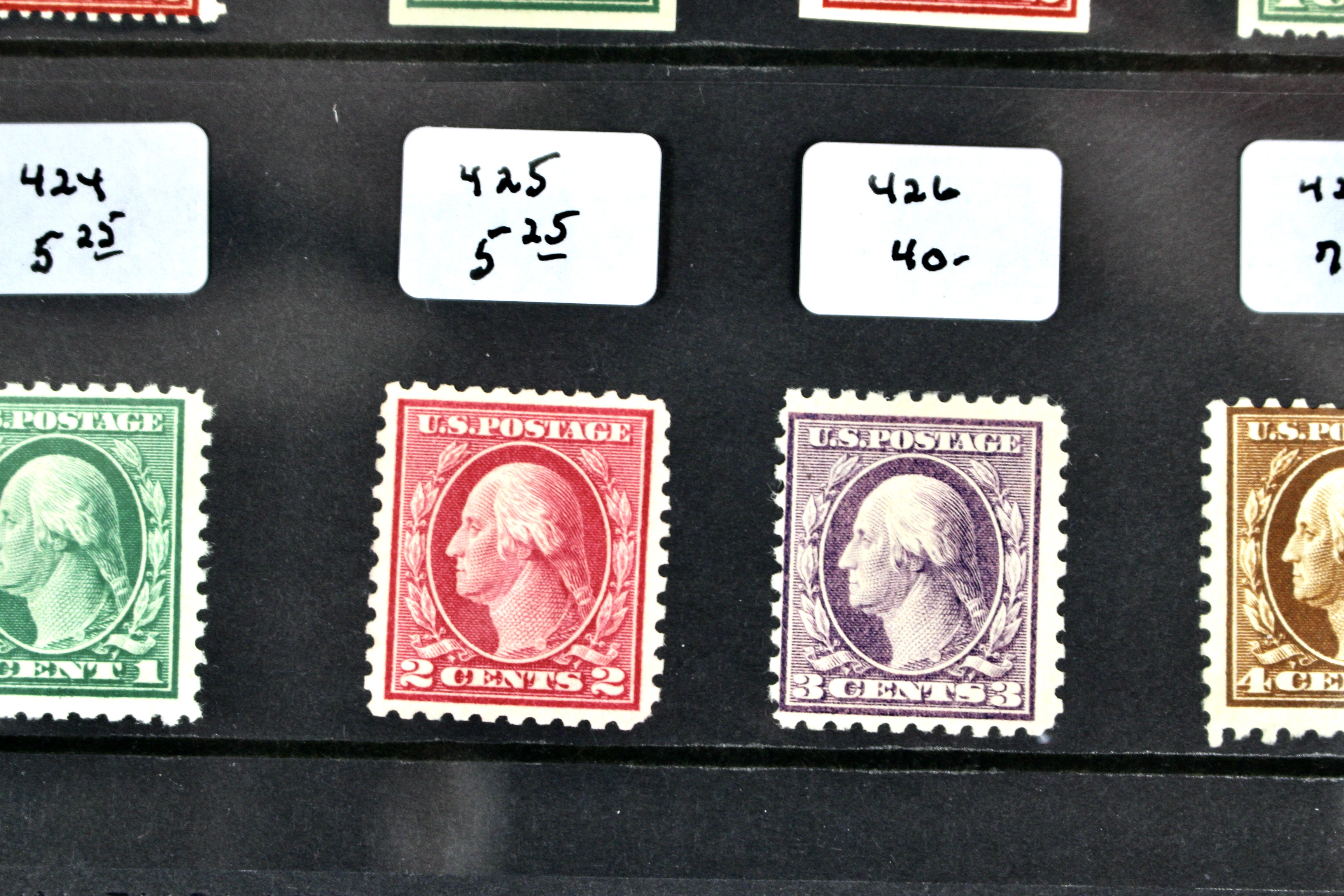 Thirty Early MNH U.S. Washington/Franklin Stamps