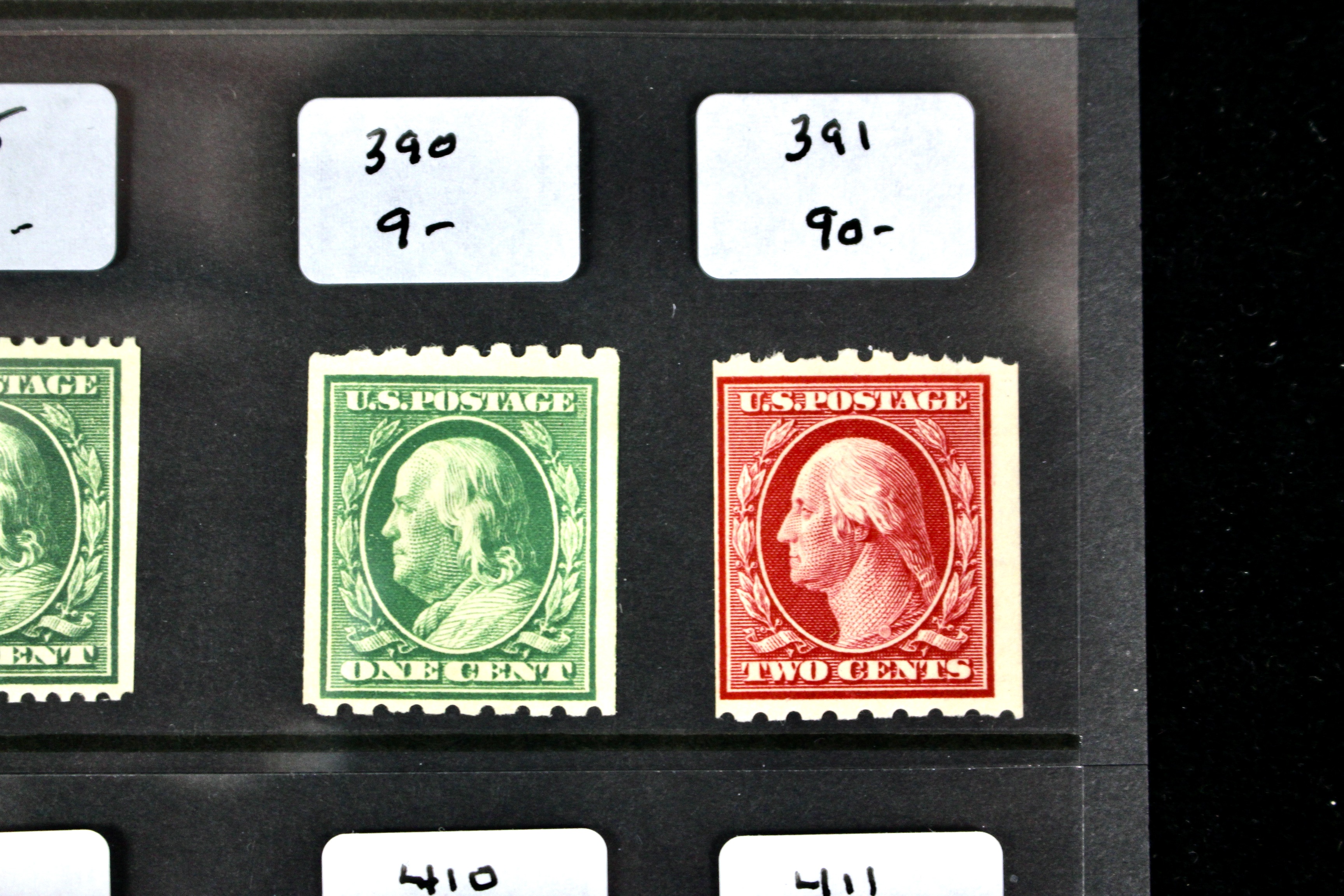 Thirty Early MNH U.S. Washington/Franklin Stamps