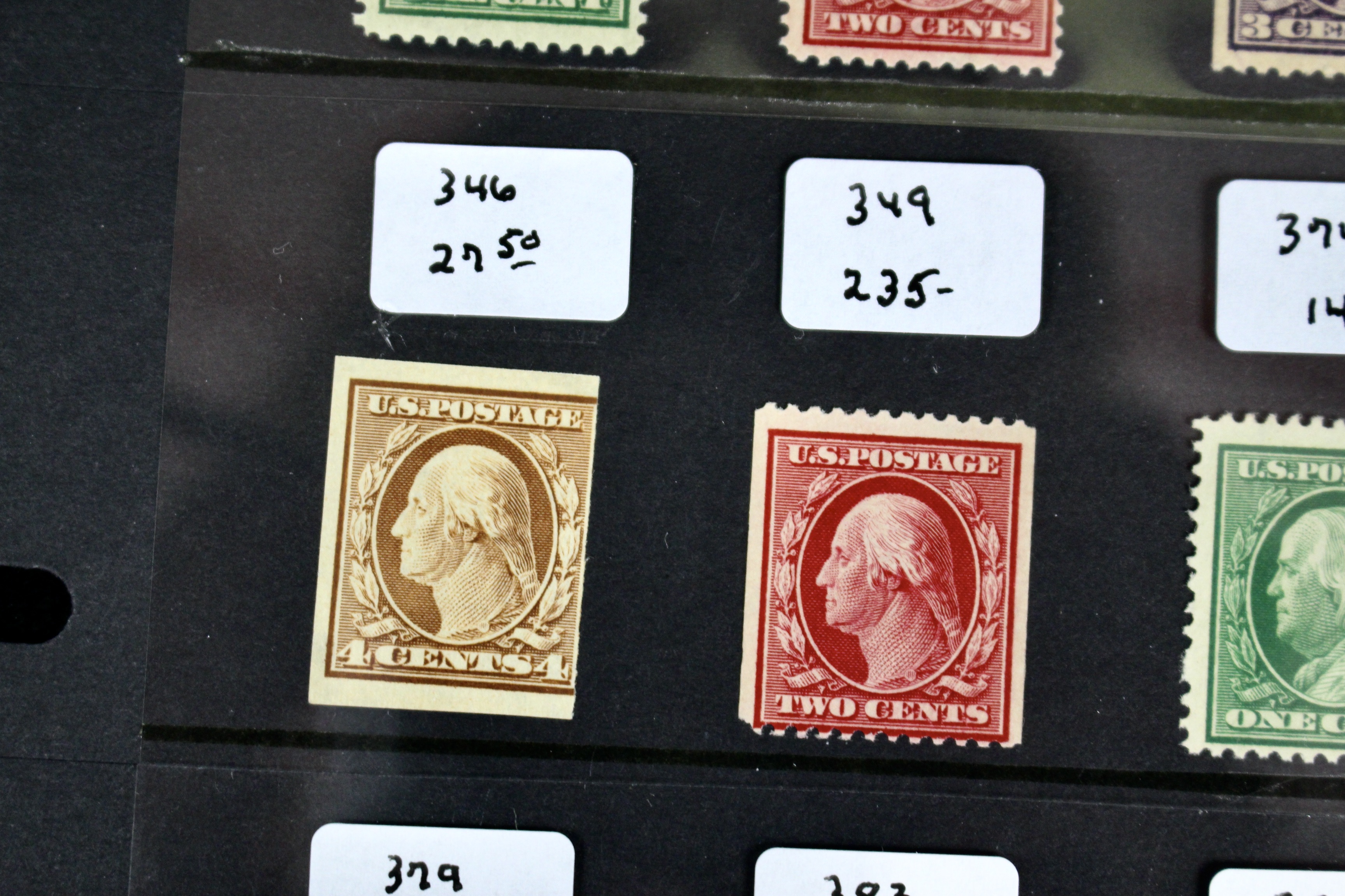 Thirty Early MNH U.S. Washington/Franklin Stamps