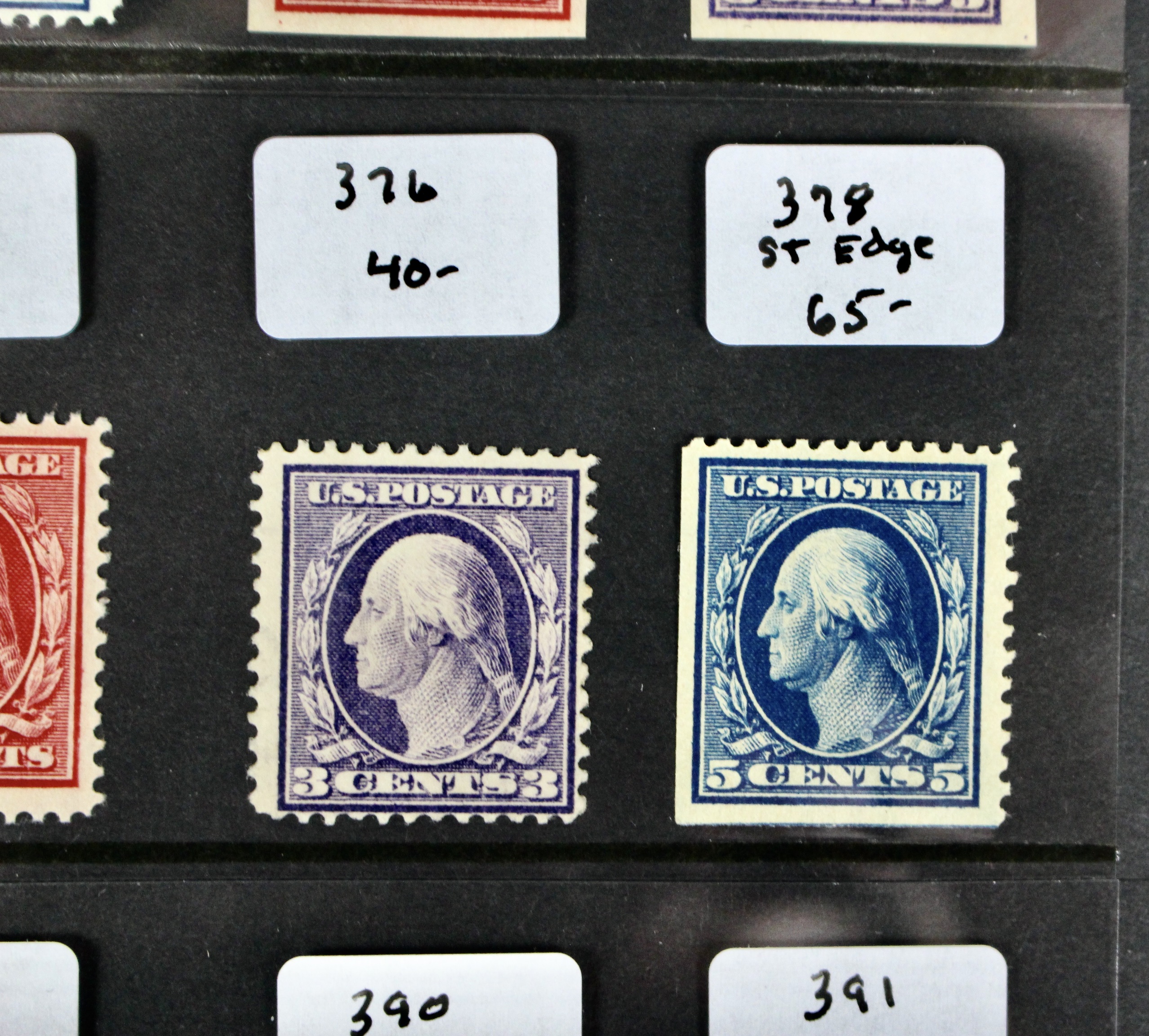 Thirty Early MNH U.S. Washington/Franklin Stamps