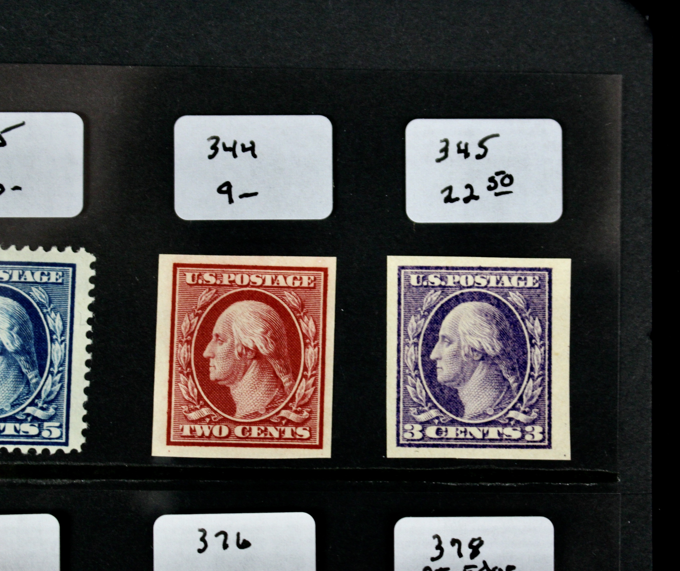 Thirty Early MNH U.S. Washington/Franklin Stamps