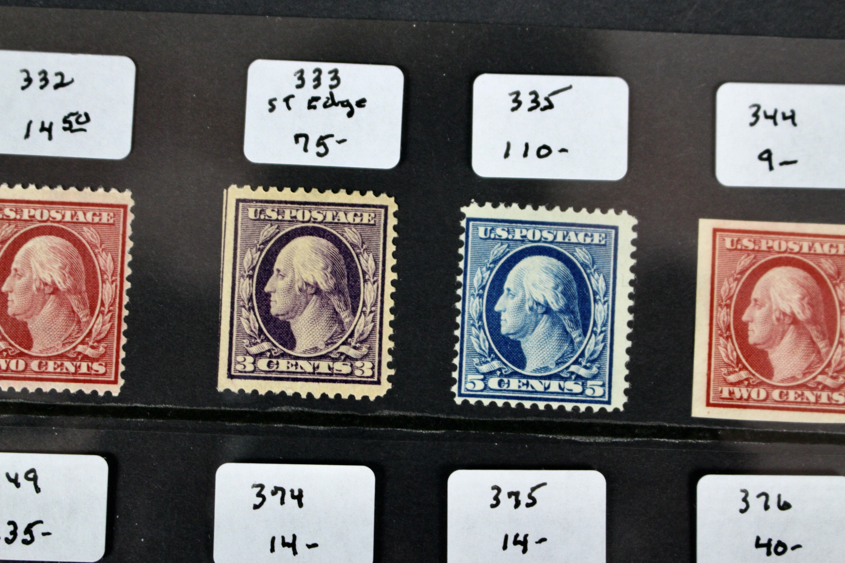 Thirty Early MNH U.S. Washington/Franklin Stamps