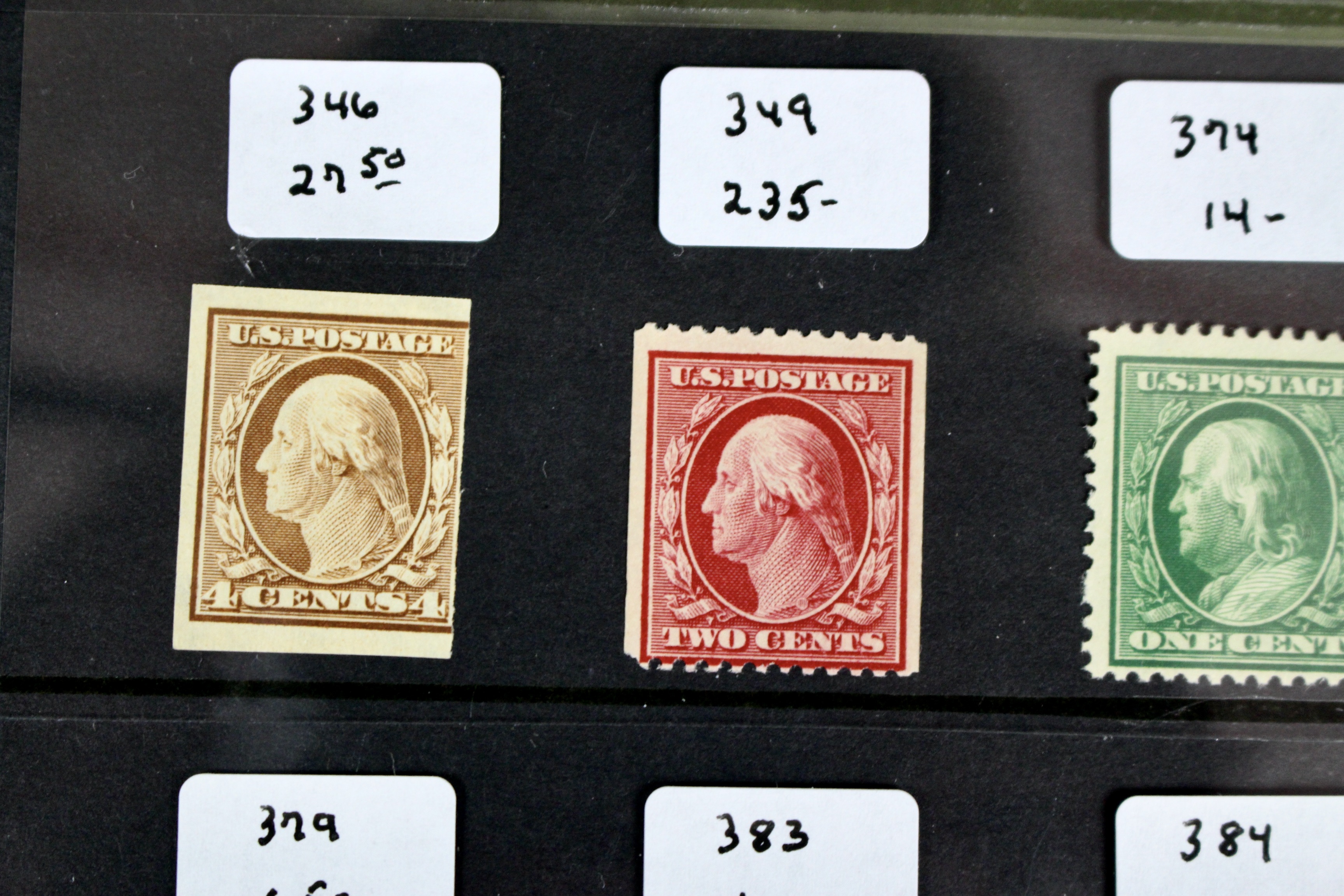 Thirty Early MNH U.S. Washington/Franklin Stamps