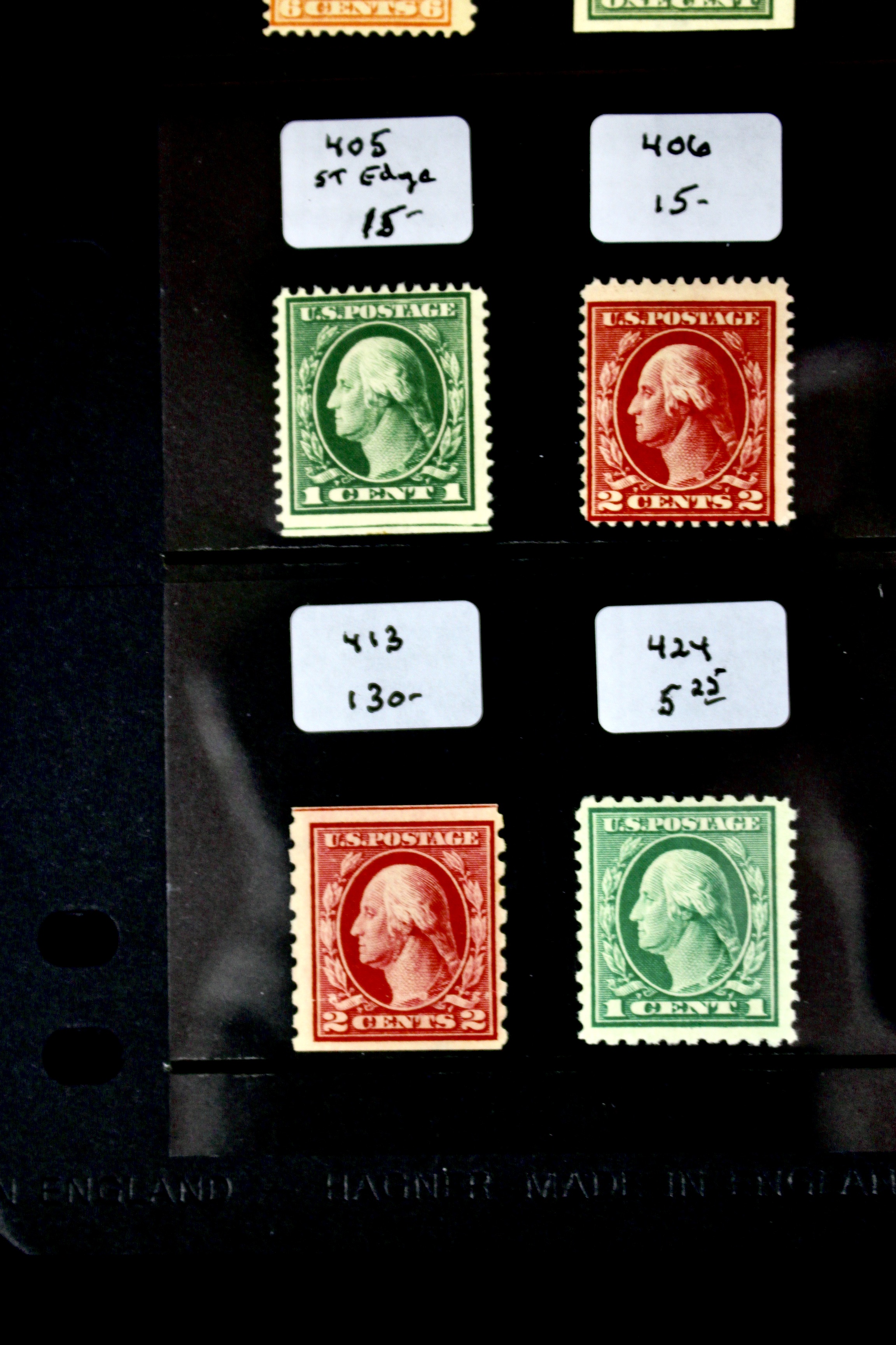 Thirty Early MNH U.S. Washington/Franklin Stamps