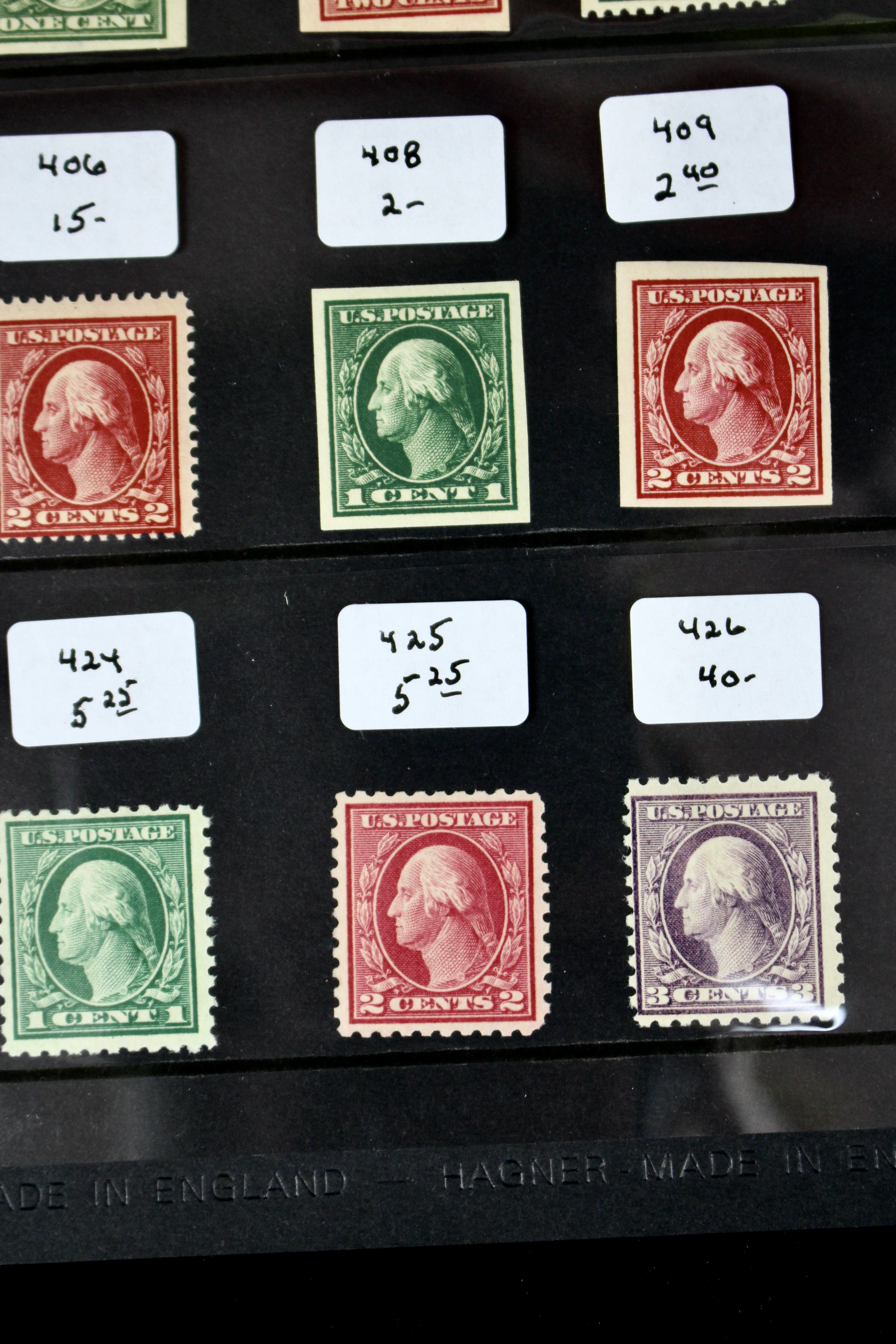 Thirty Early MNH U.S. Washington/Franklin Stamps