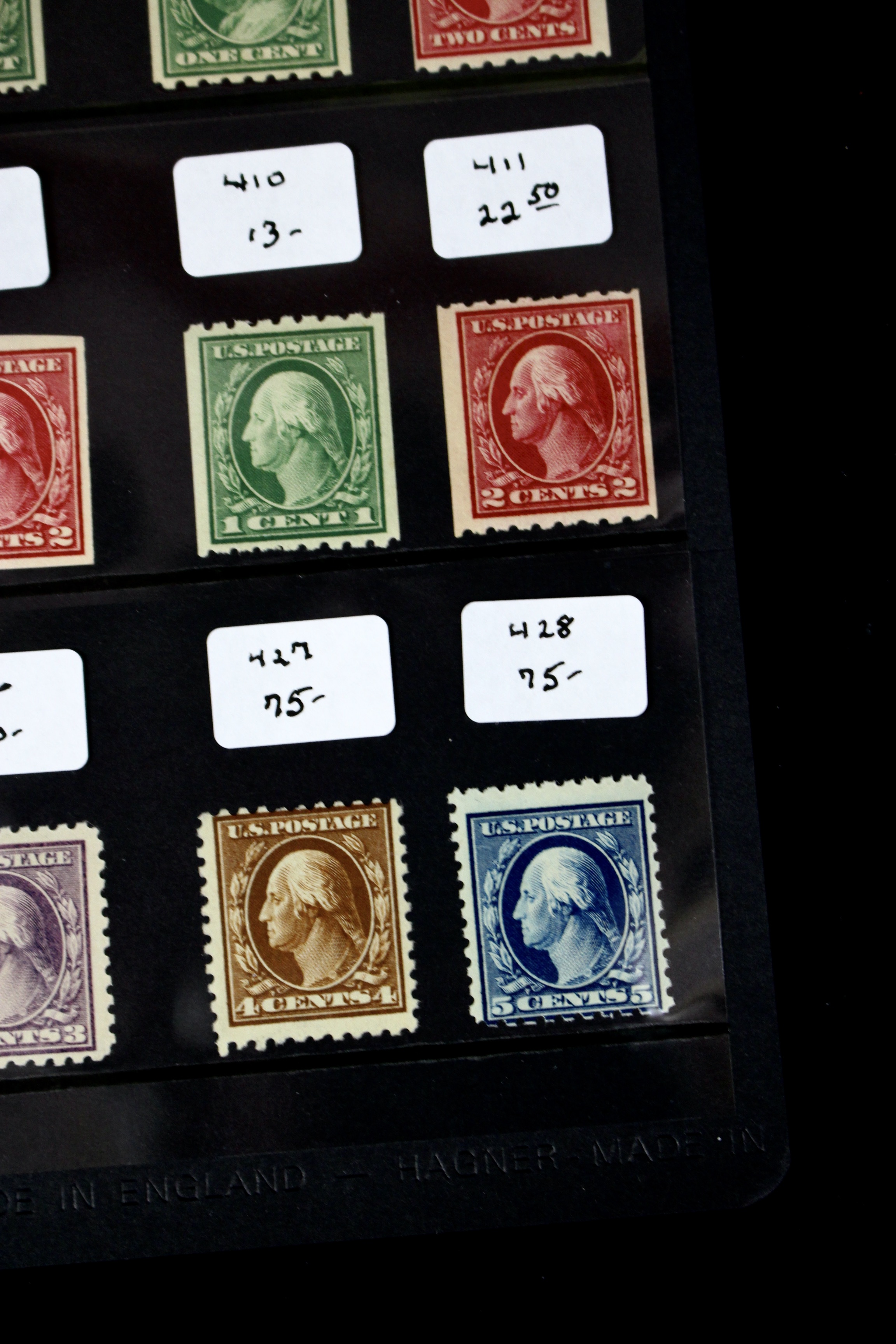 Thirty Early MNH U.S. Washington/Franklin Stamps