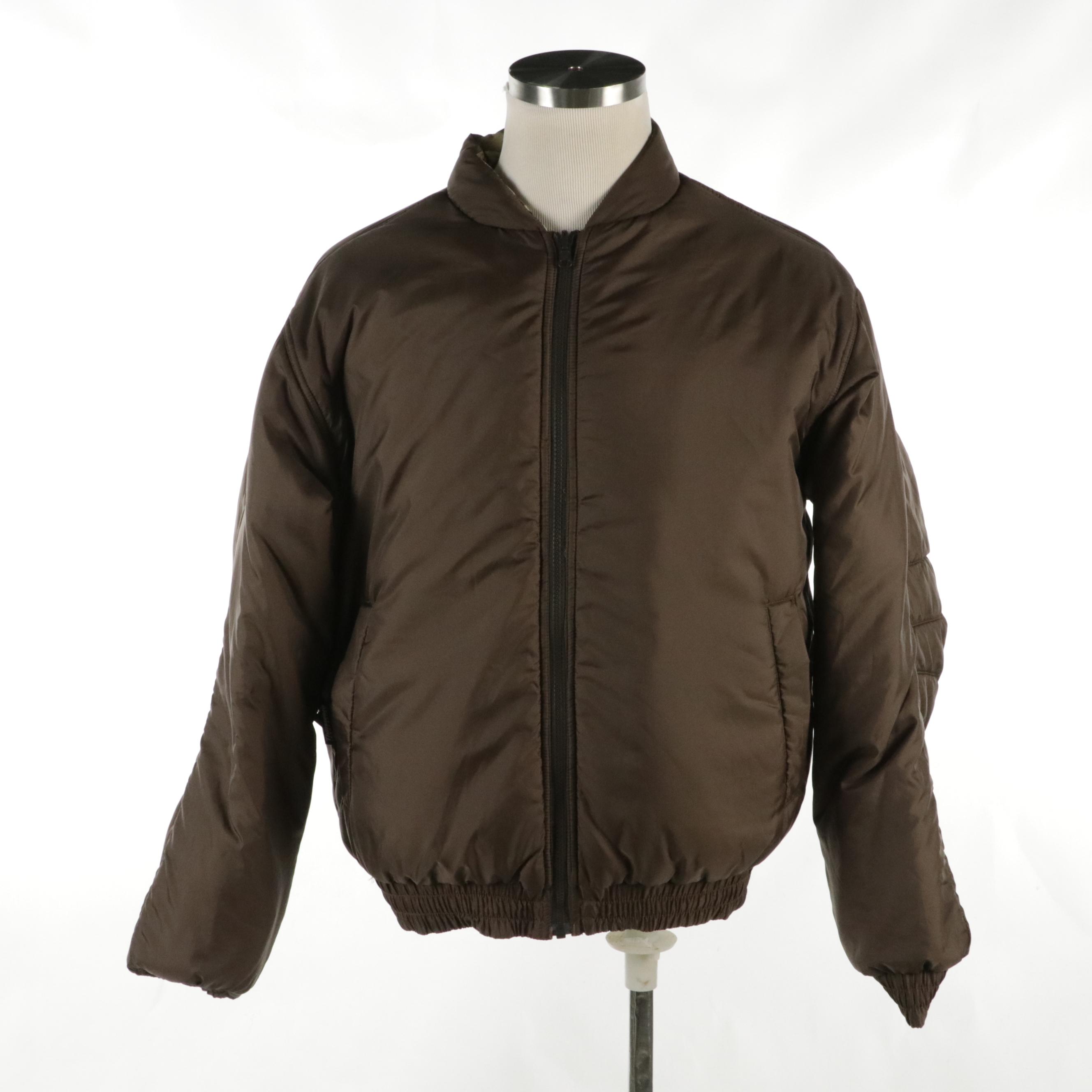 Men's Cabela's Reversible Nylon Zipper-Front Hunting Jacket, Camo Cap & Gloves