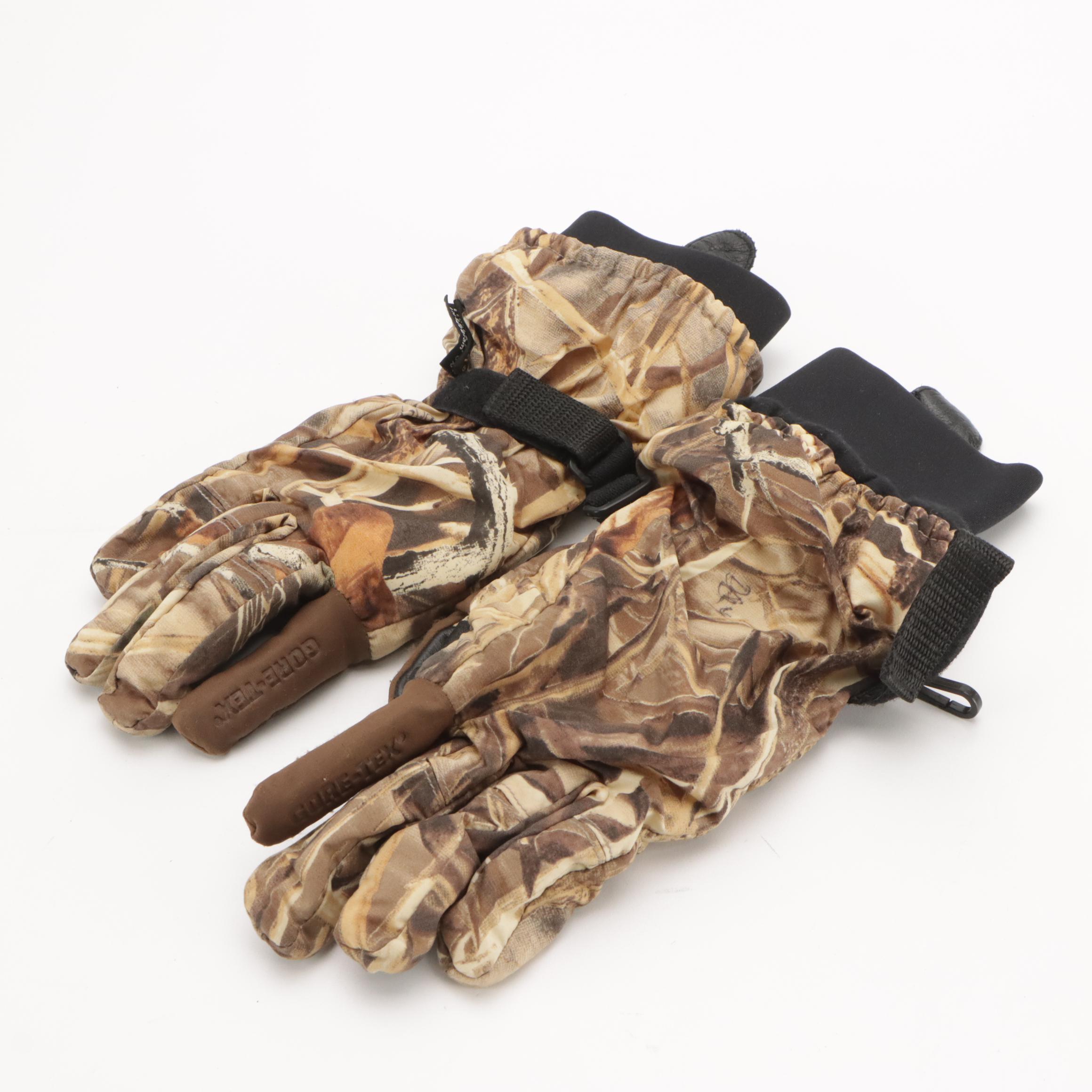 Men's Cabela's Reversible Nylon Zipper-Front Hunting Jacket, Camo Cap & Gloves