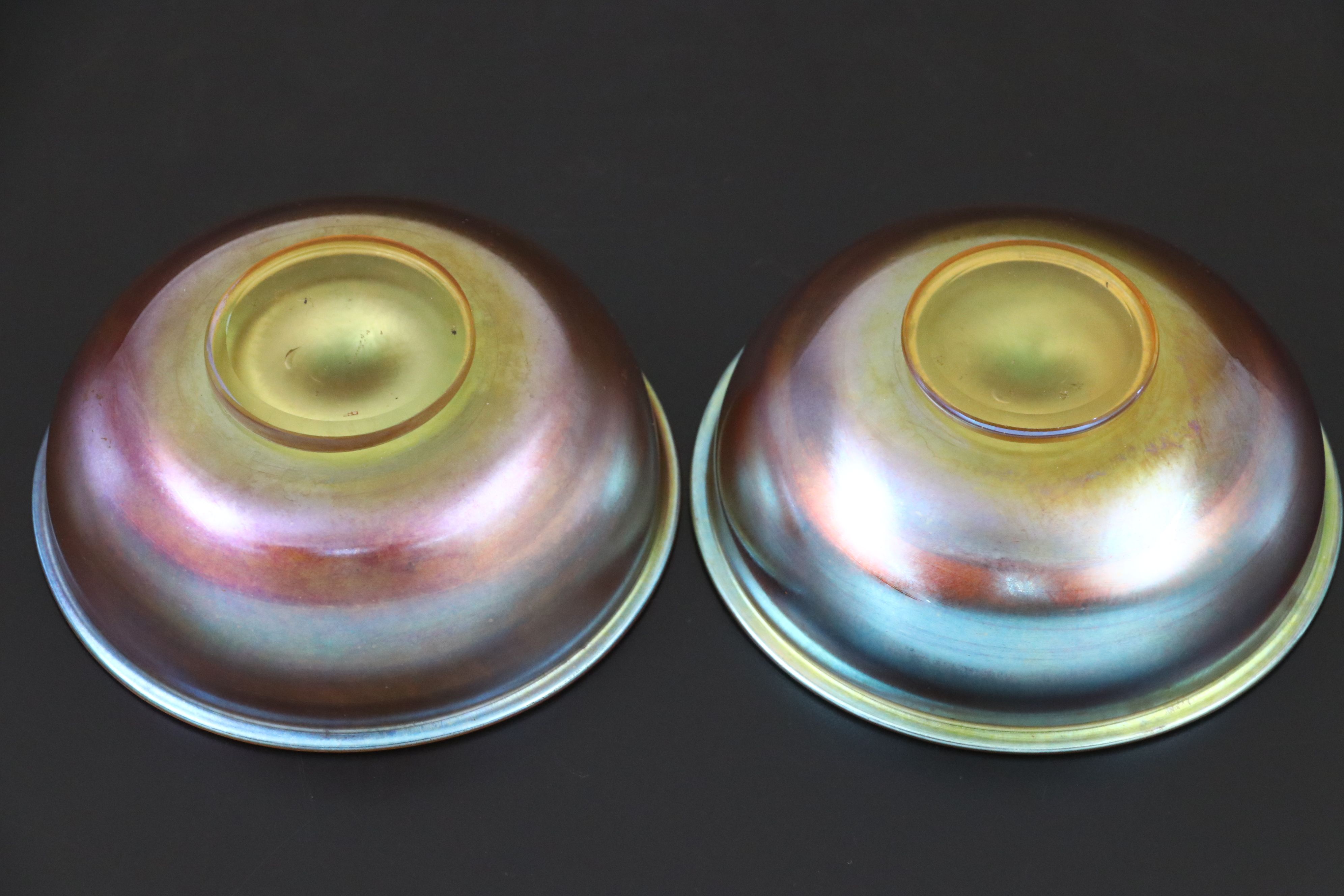 Louis Comfort Tiffany Favrile Art Glass Bowls