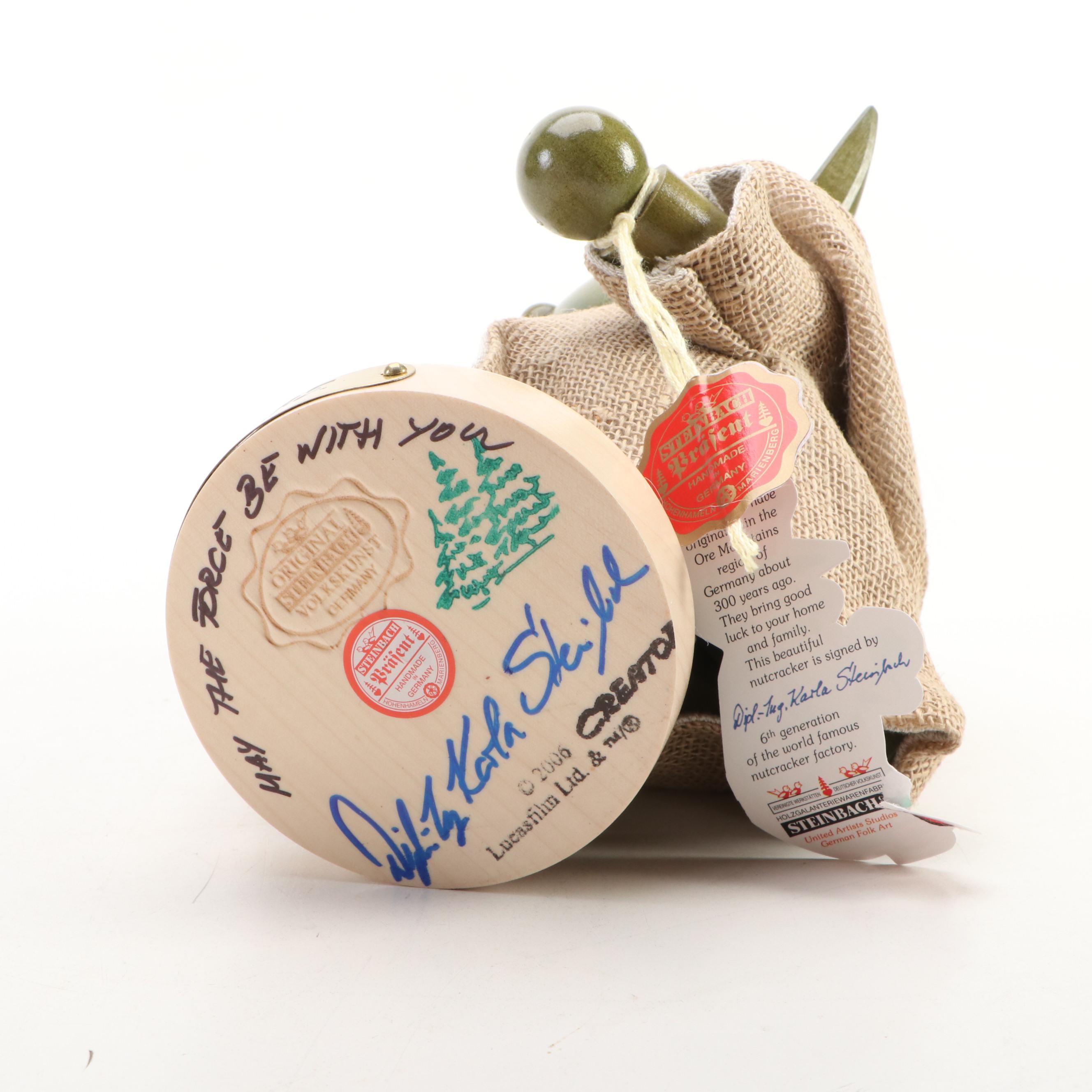 Artist Signed Steinbach "Yoda" Handcrafted Wooden Nutcracker, 2006