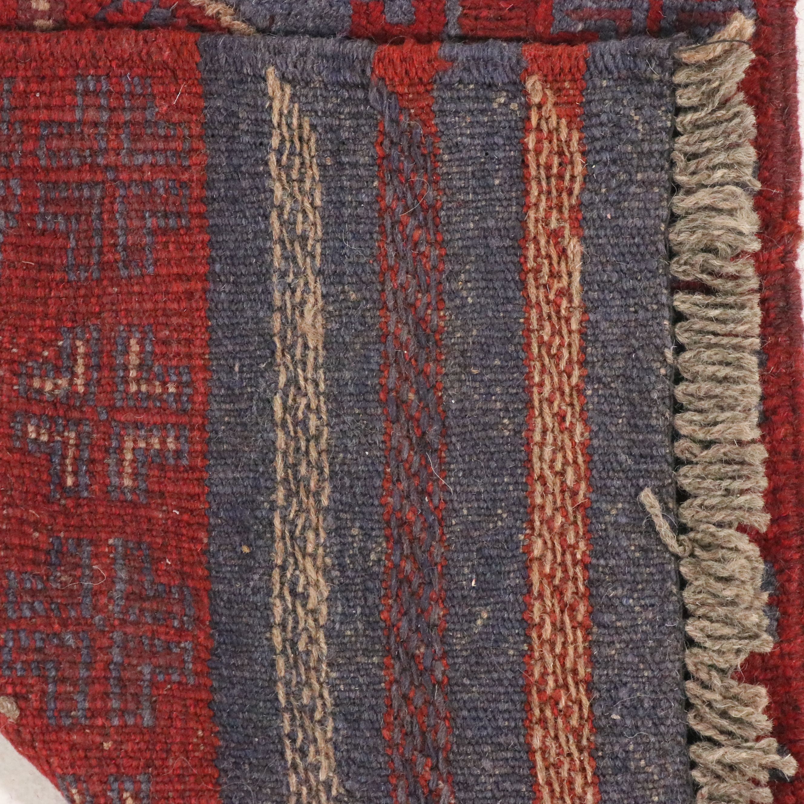 1'11 x 9' Handwoven Afghan Mashwani Carpet Runner