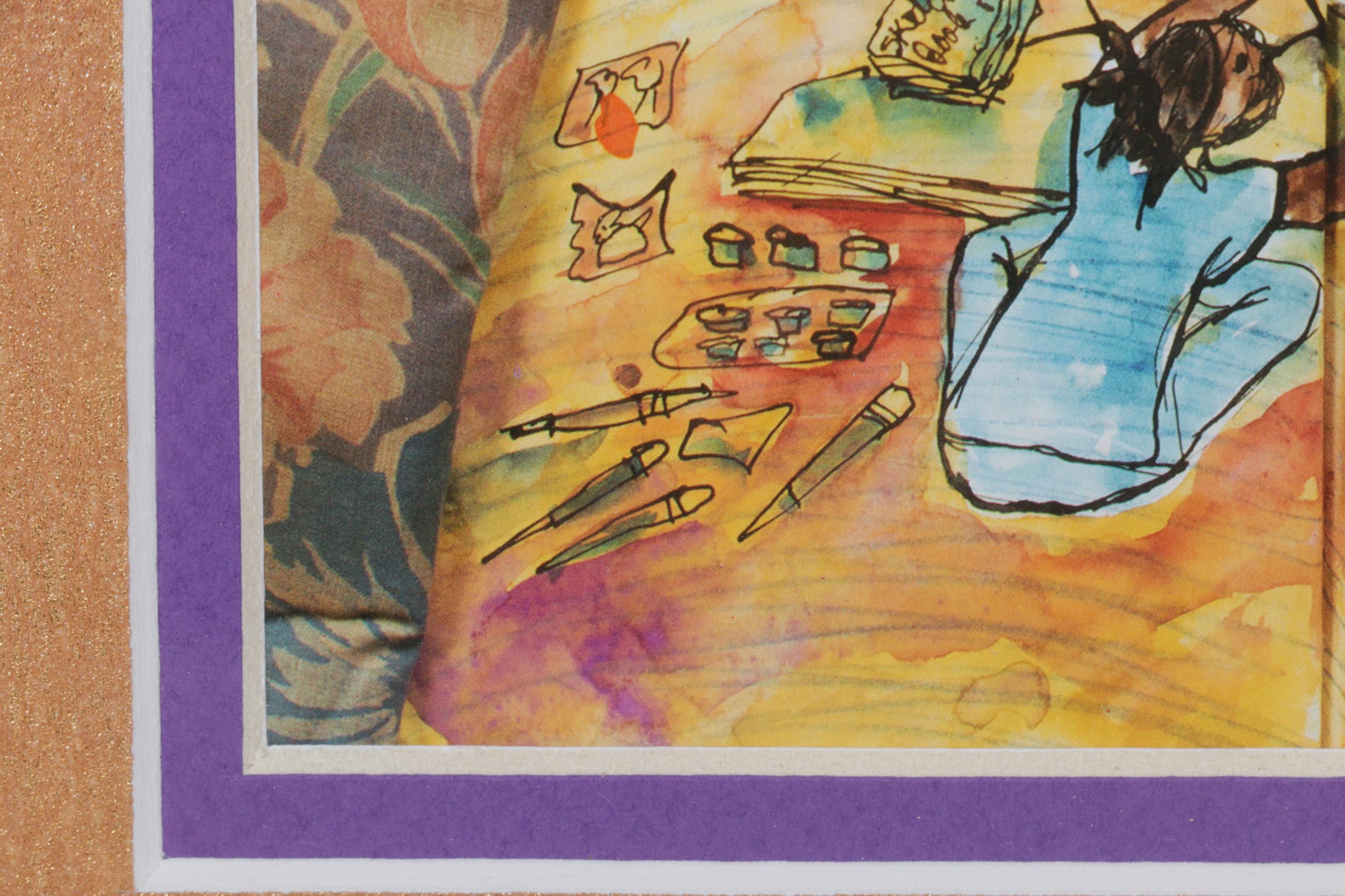 Giclée after Aminah Robinson of Sitting Painter