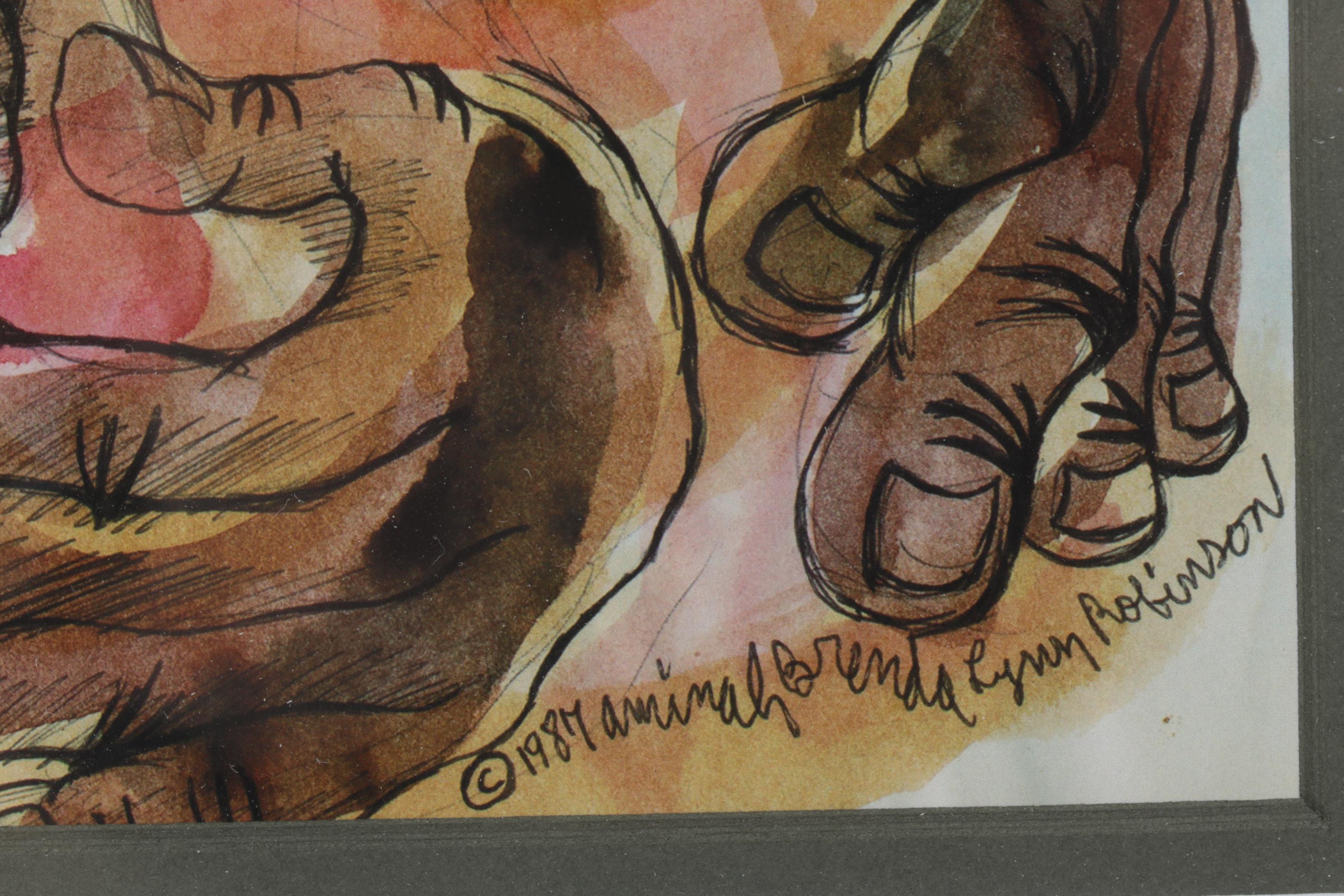 Giclée after Aminah Robinson of MLK Jr. Performing Arts Center Opening, 1987