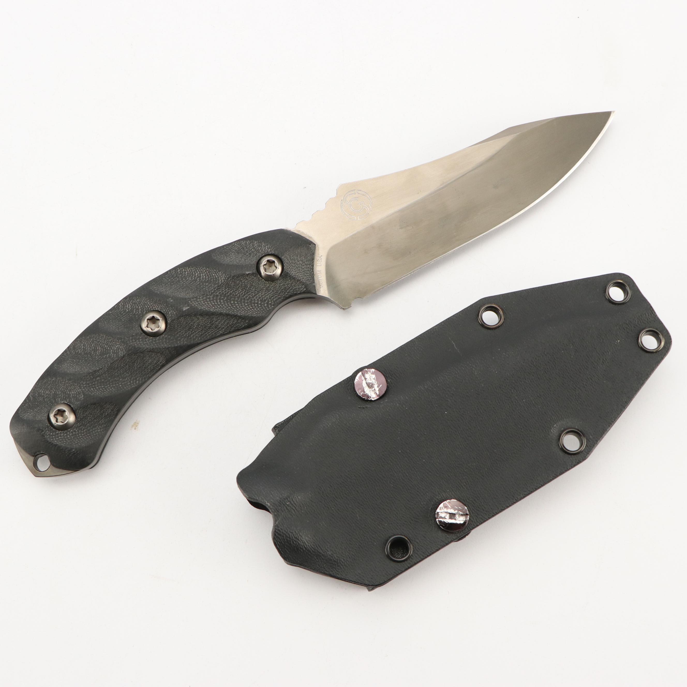 Zac Brown's Southern Grind Steel and Black Handled Fixed Blade Knife