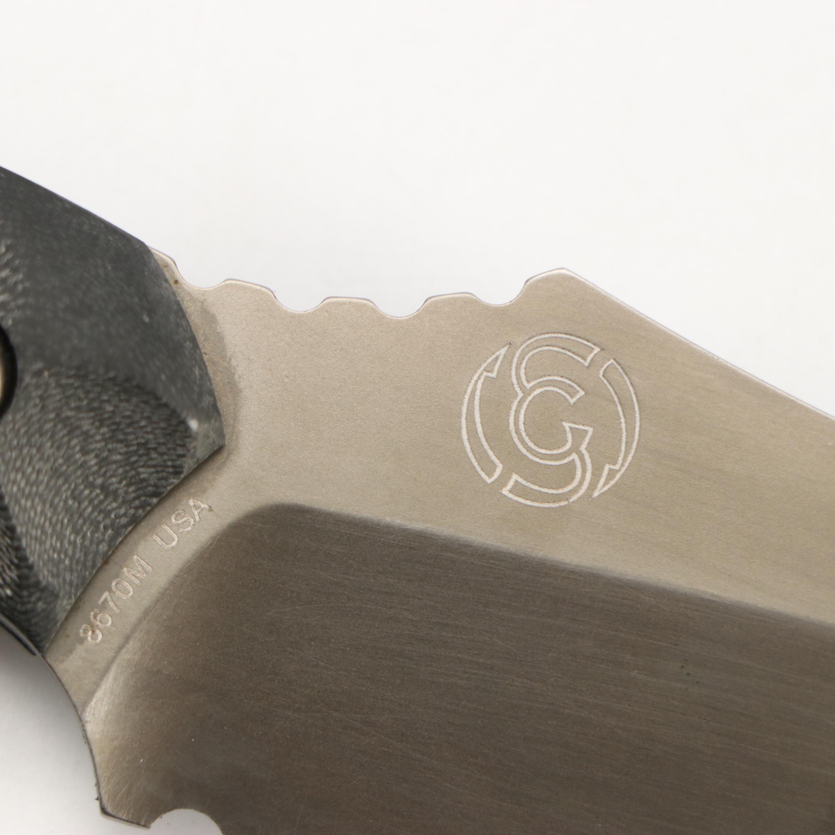 Zac Brown's Southern Grind Steel and Black Handled Fixed Blade Knife