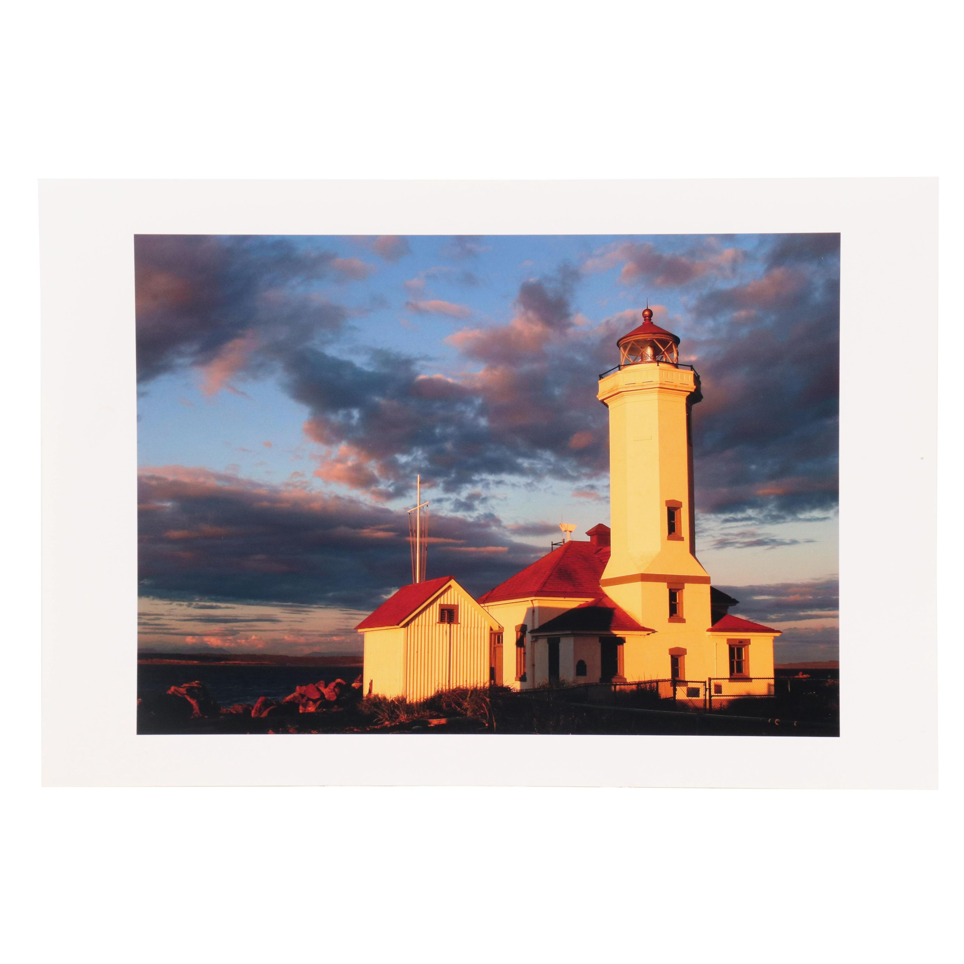 David Schmitt Coastal Landscape Digital Photograph "Fort Worden Light"