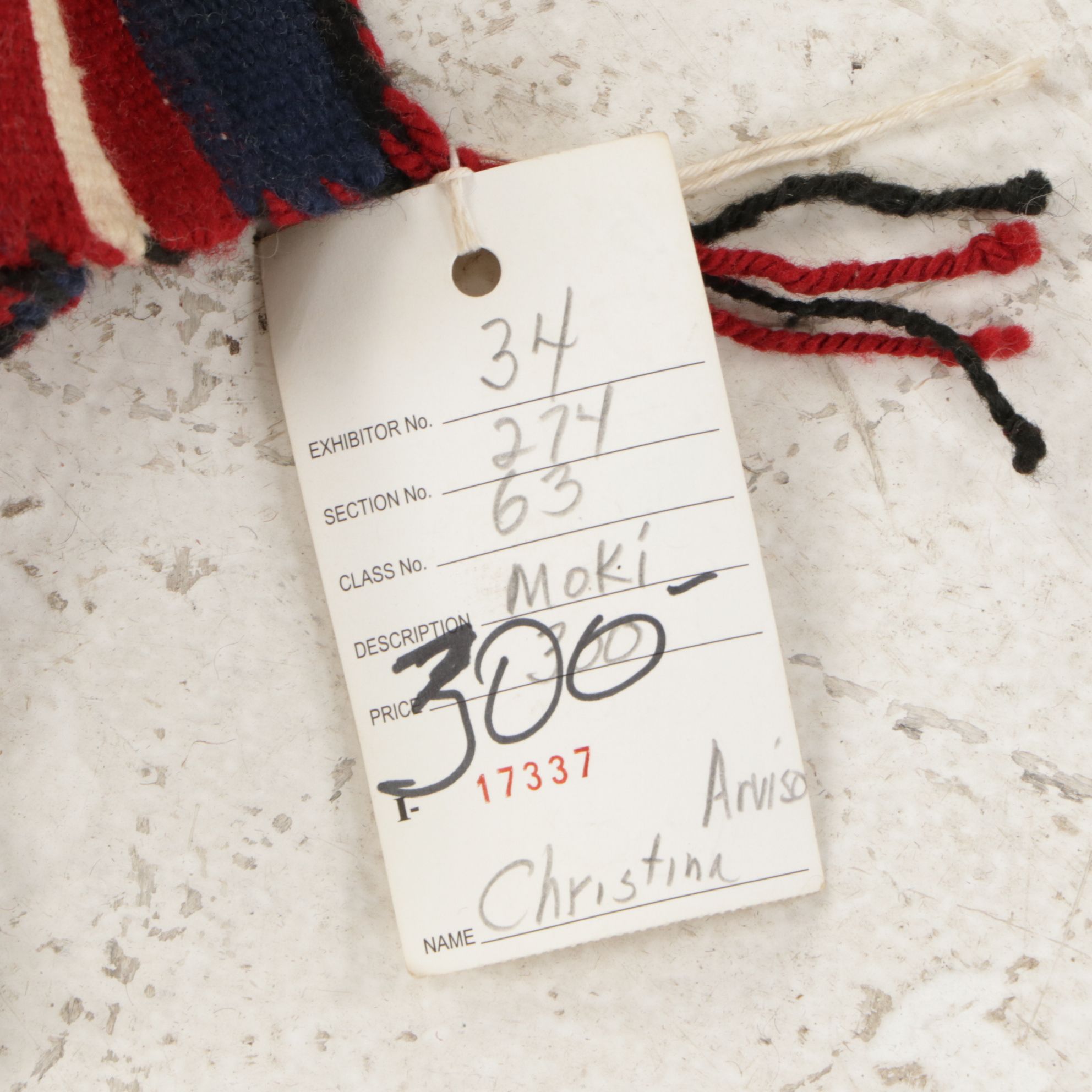 1'9 x 2'6 Handwoven Christina Arviso Navajo Accent Rug