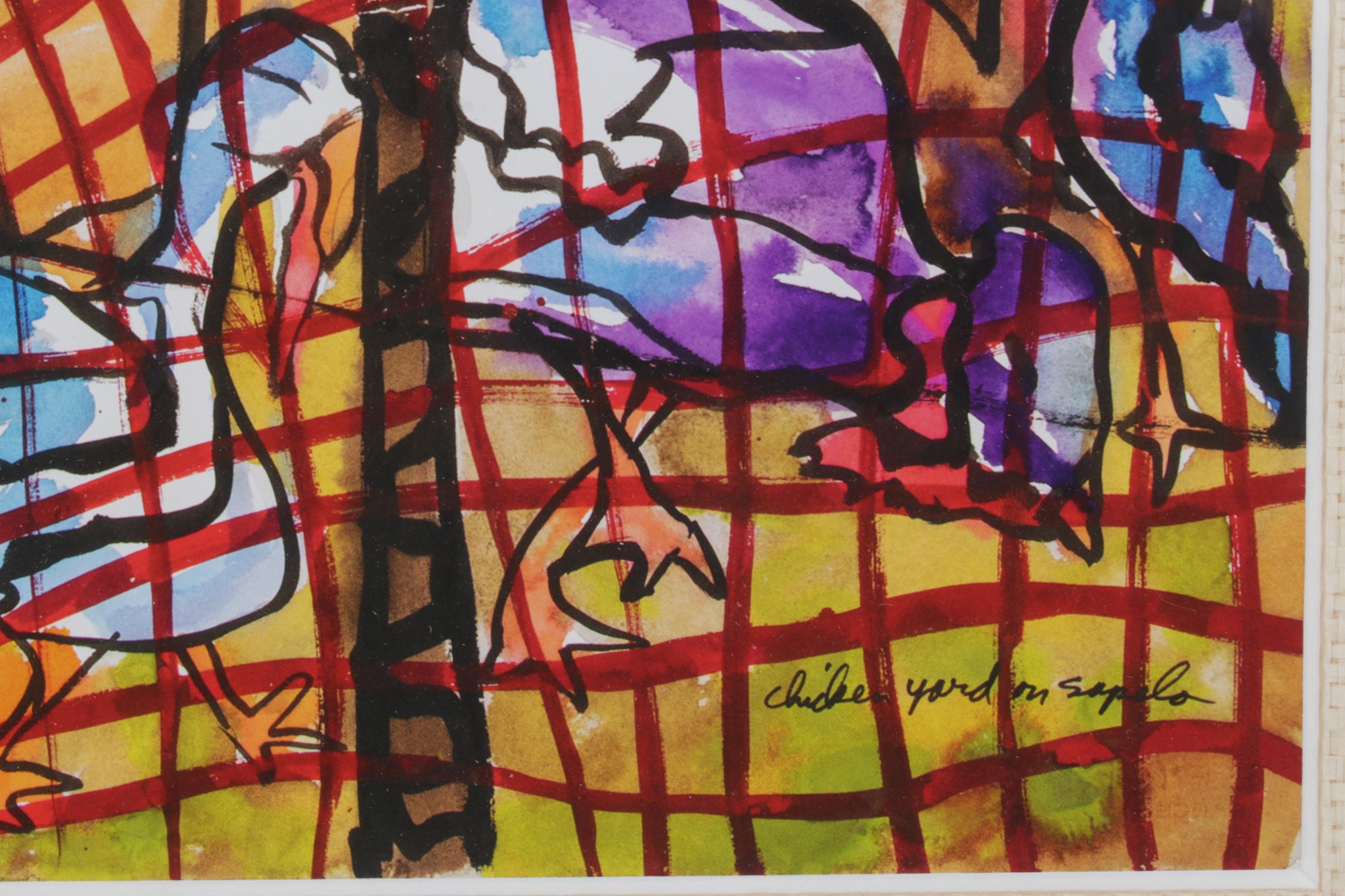 Giclée After Aminah Robinson's "Chicken Yard on Sapelo"