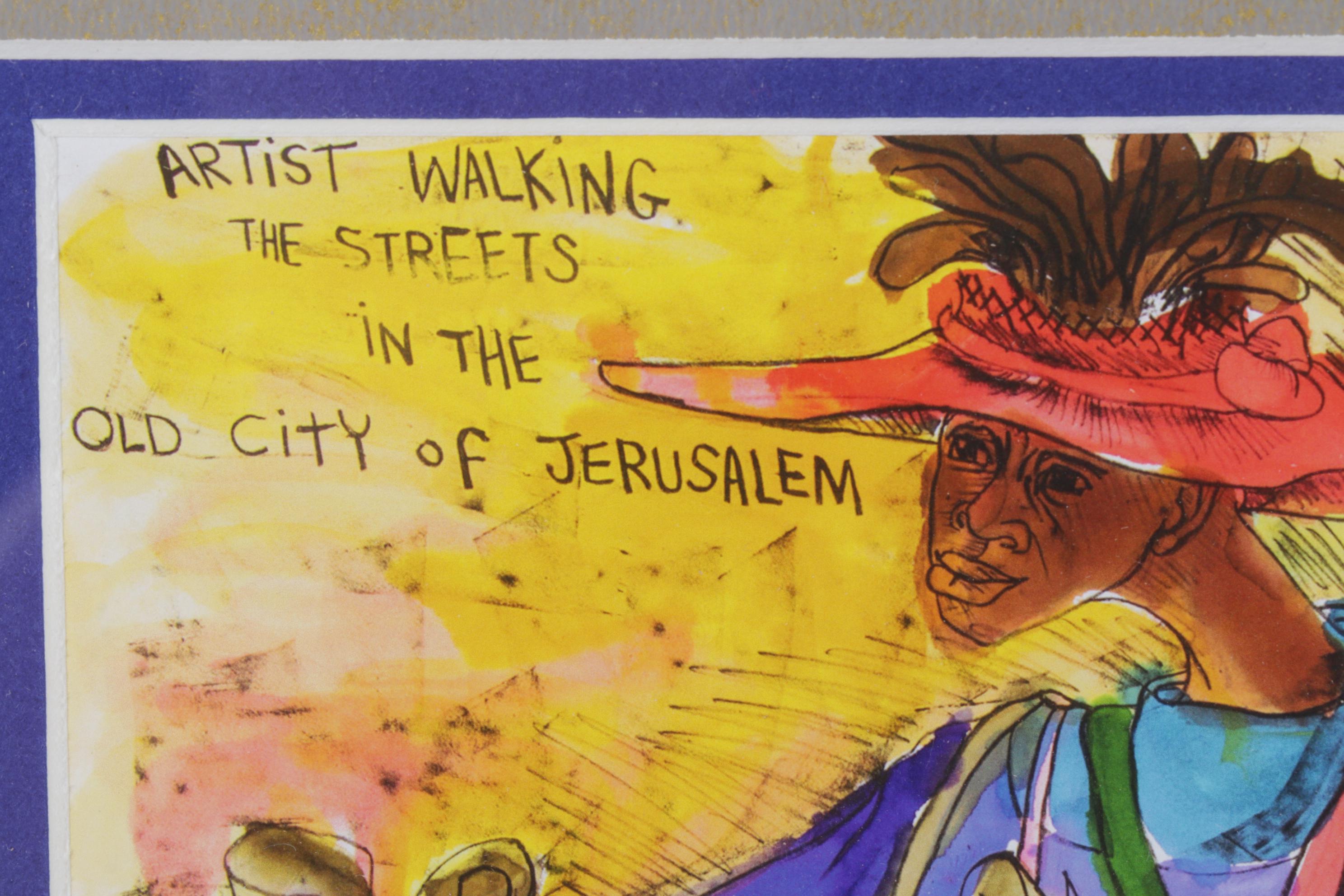 Giclée after Aminah Robinson "Artist Walking the Streets...", 1999
