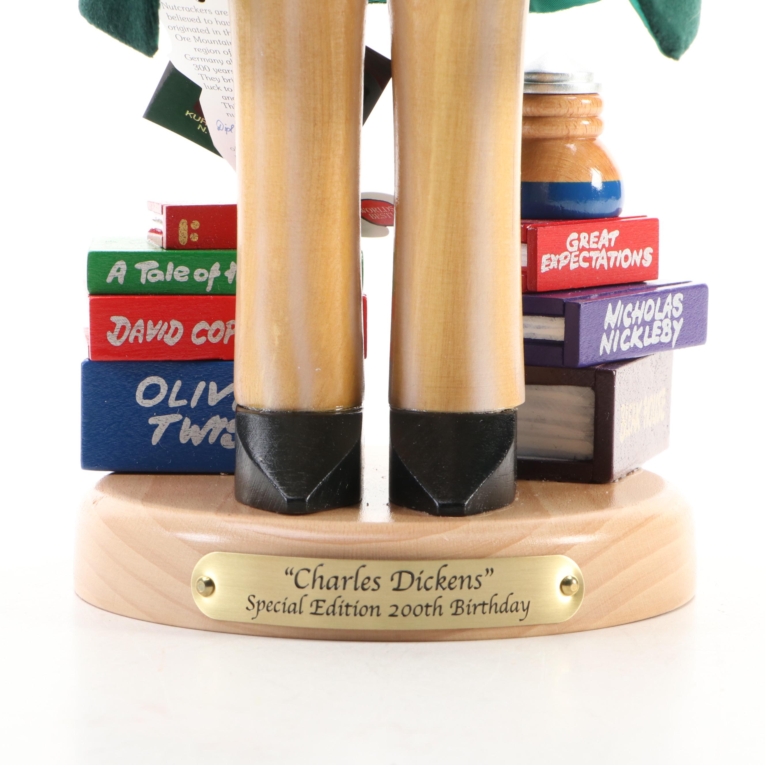 Artist Signed Steinbach "Charles Dickens" Limited Edition Wooden Nutcracker