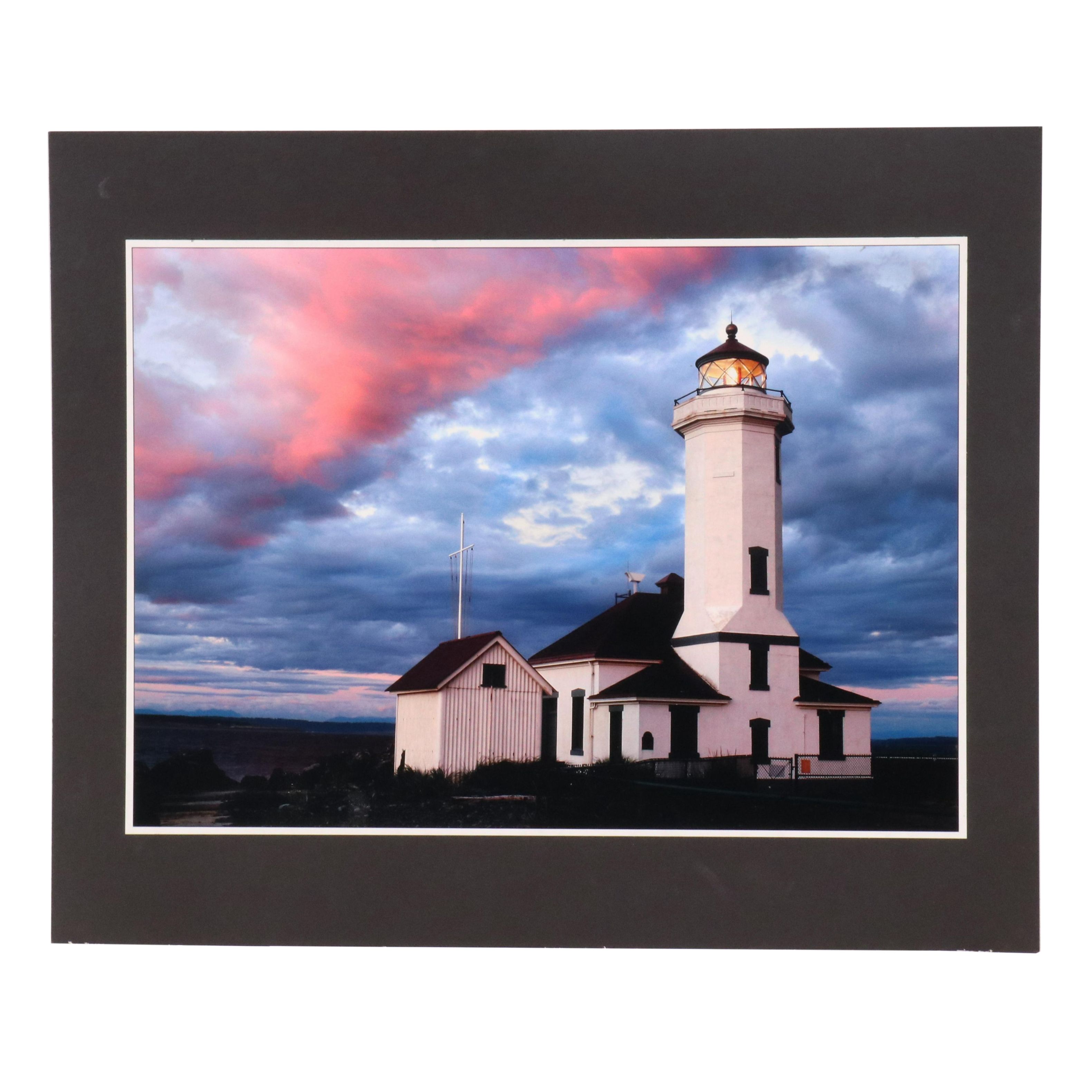 David Schmitt Coastal Landscape Digital Photograph "Fort Worden Light"