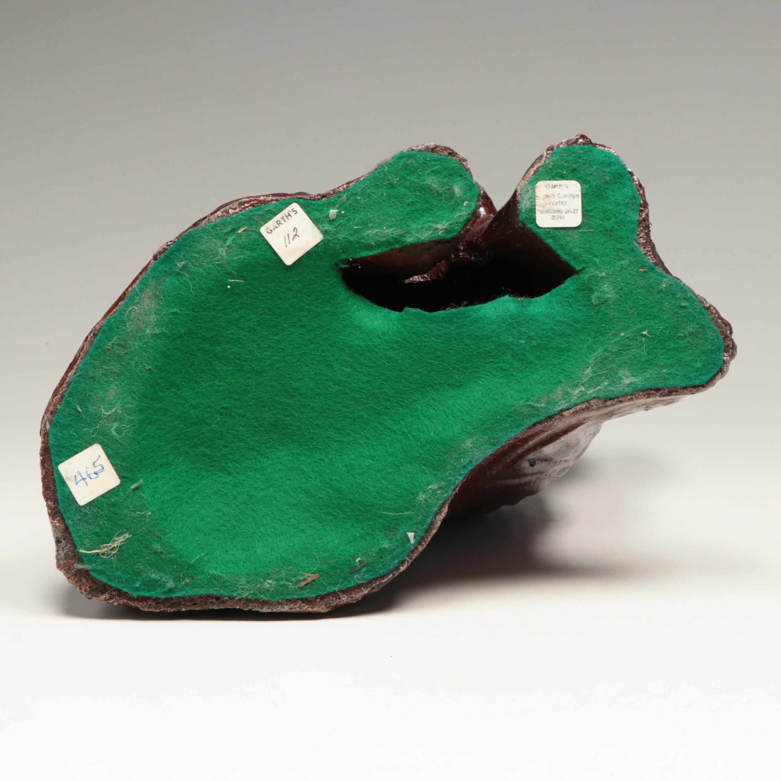 Antique Ohio Pottery Sewer Tile Flat Head Dogs, Late 19th/Early 20th Century