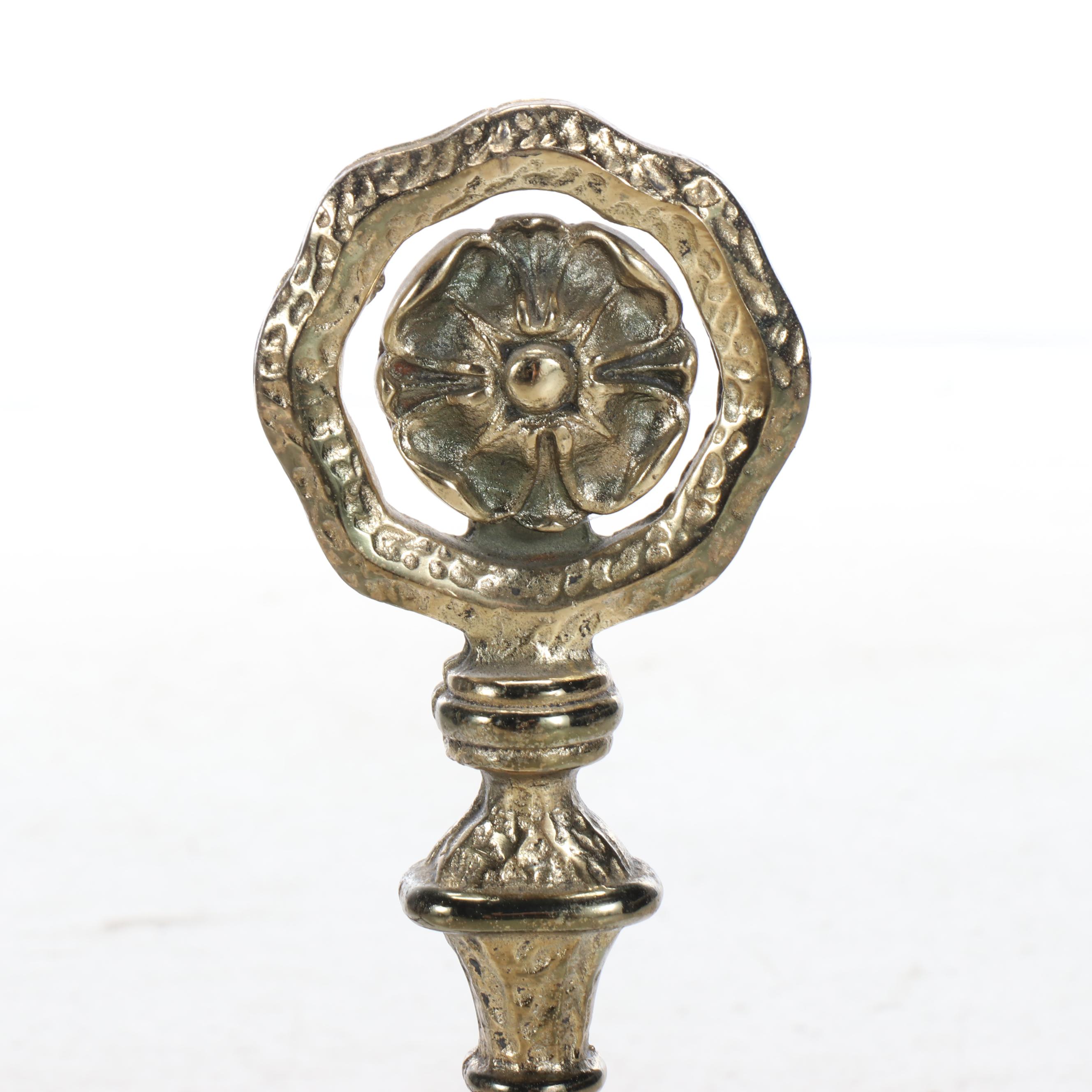 Pair of French Style Cast Iron Claw-Footed Andirons