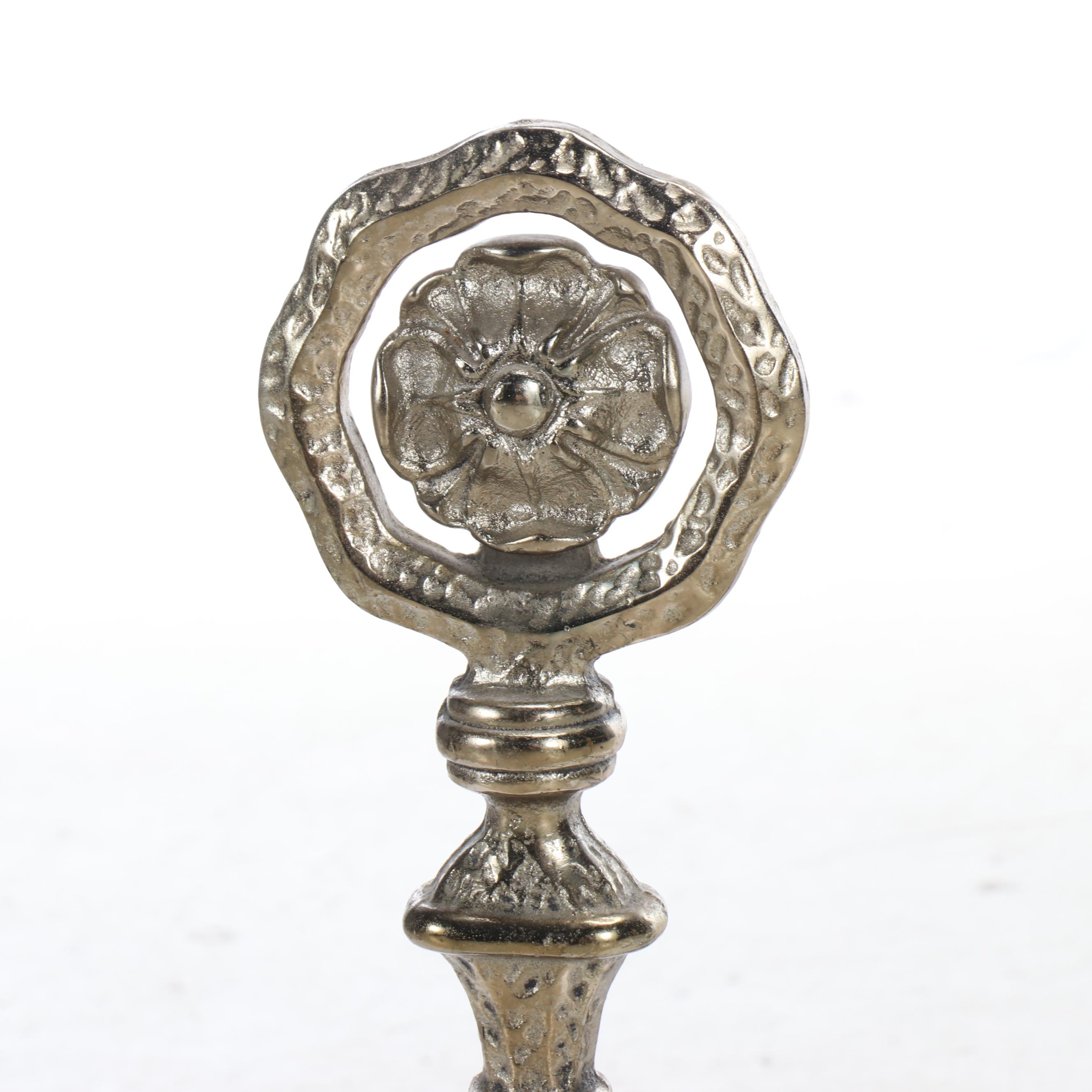 Pair of French Style Cast Iron Claw-Footed Andirons