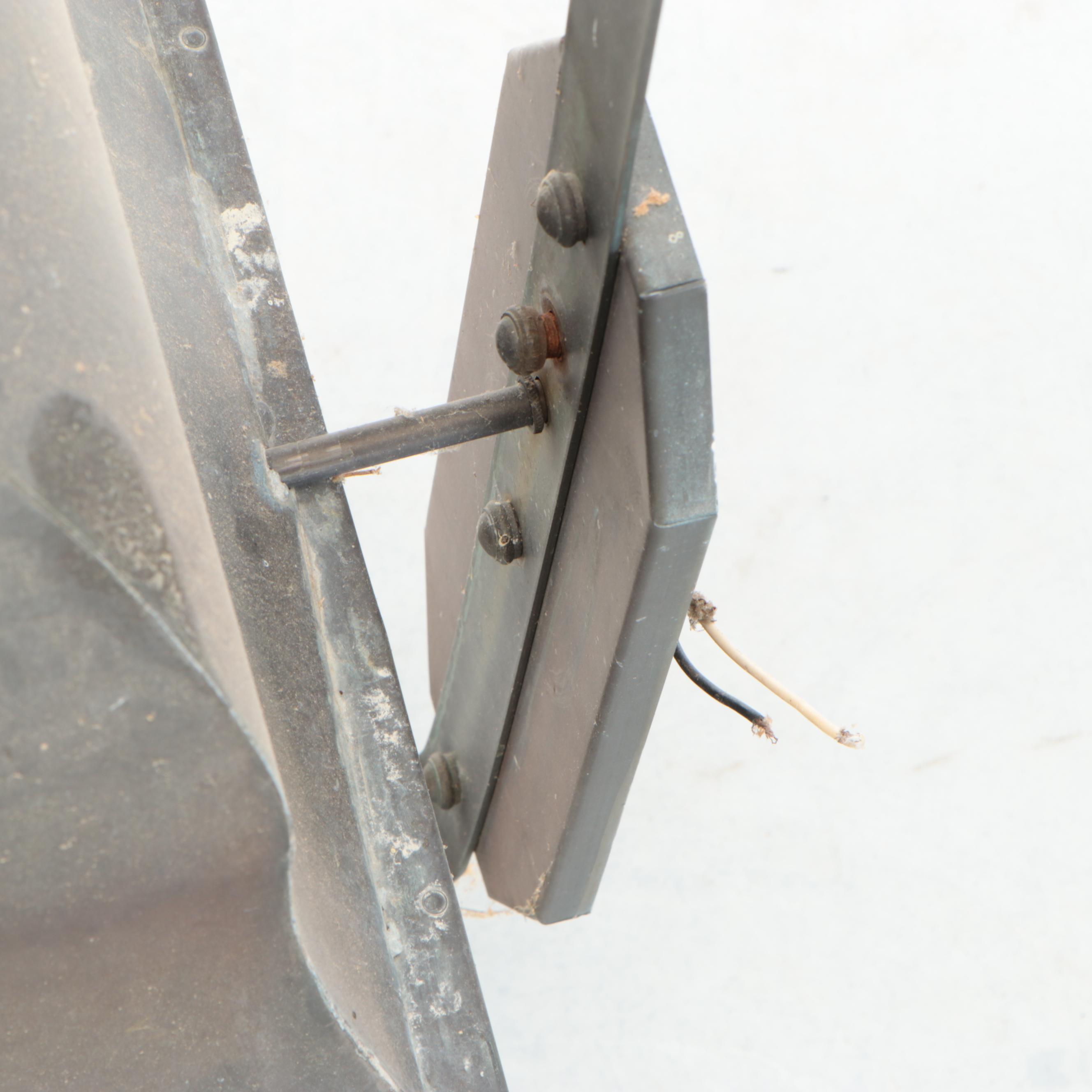 Pair of Oversized Copper and Metal Carriage Lantern Wall Lights