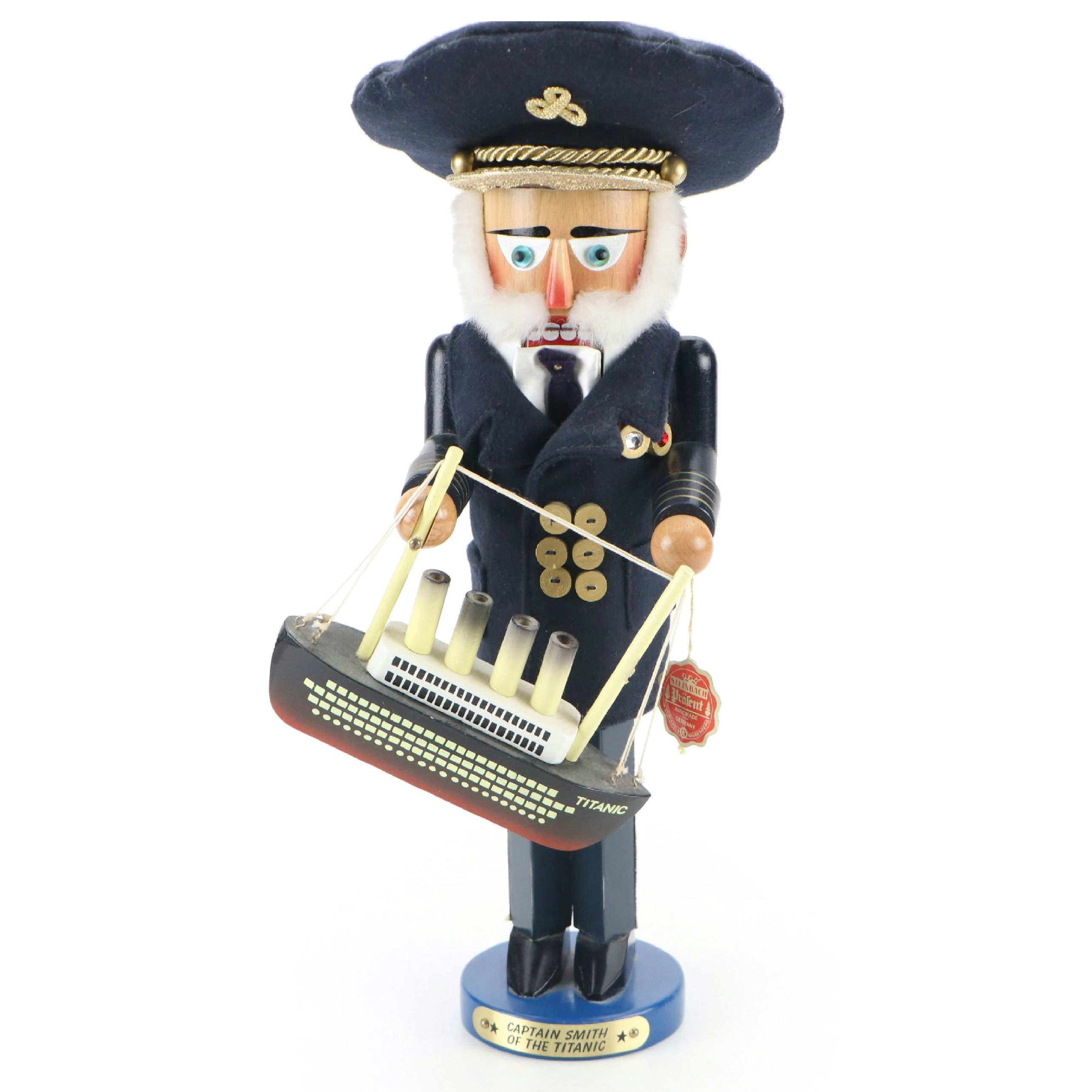 Artist Signed Steinbach "Captain Smith of the Titanic" Wooden Nutcracker, 1998