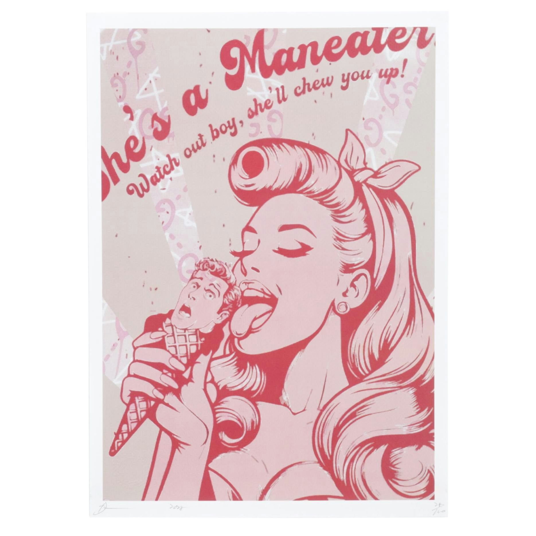 Death NYC Graphic Digital Print Homage to "Maneater," 2025