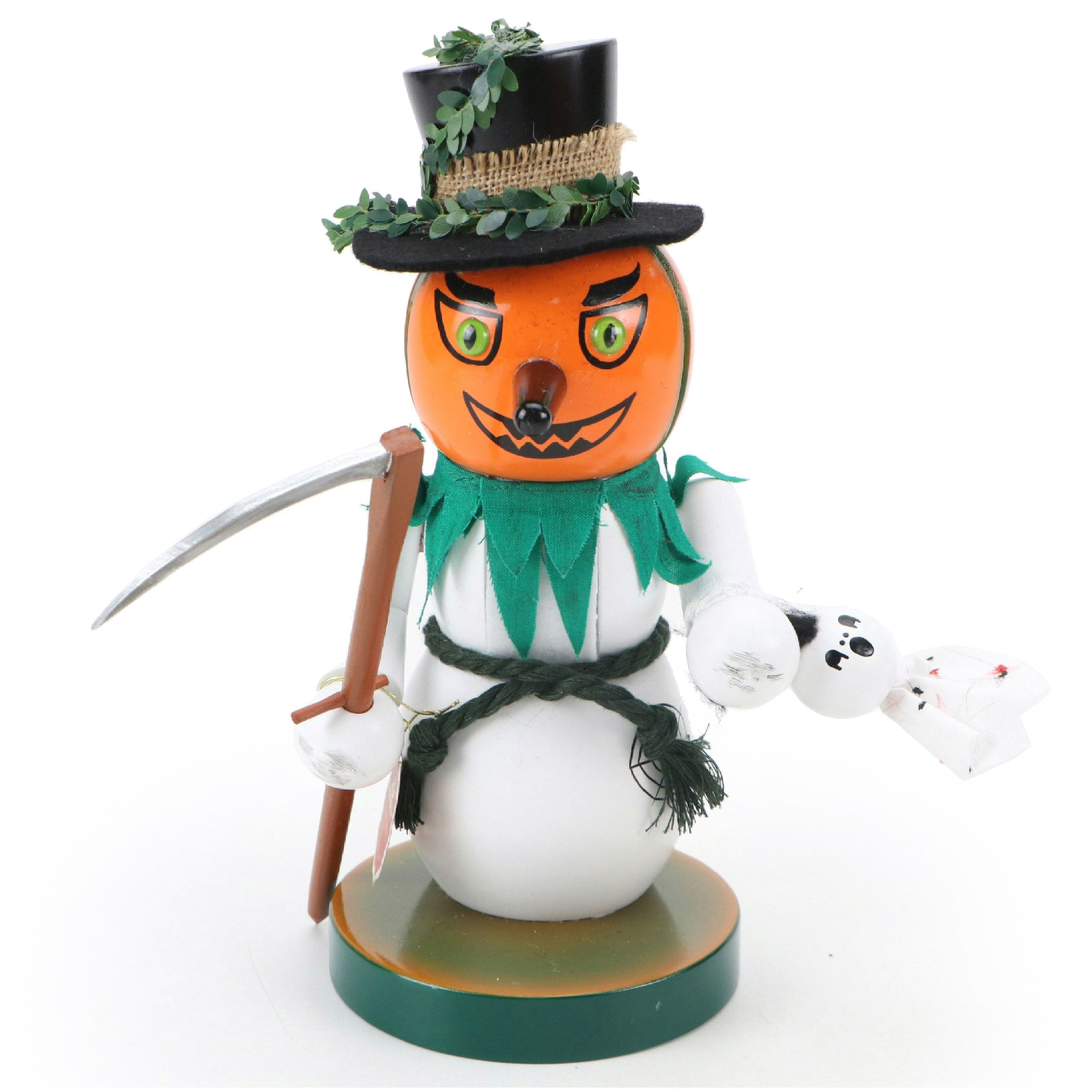 Steinbach "Halloween Snowman" Handcrafted Wooden Nutcracker