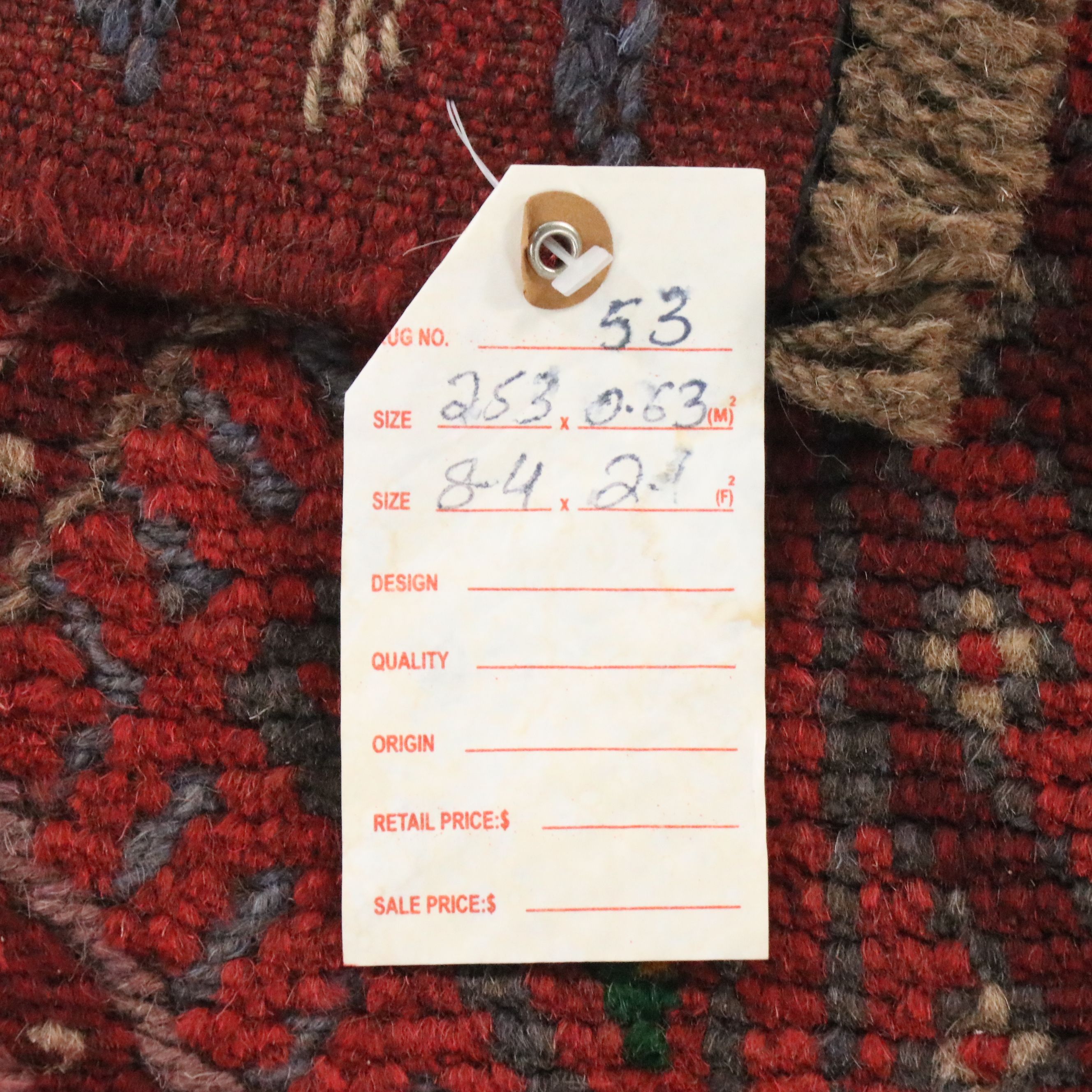 2'2 x 8'6 Handwoven Afghan Mashwani Carpet Runner