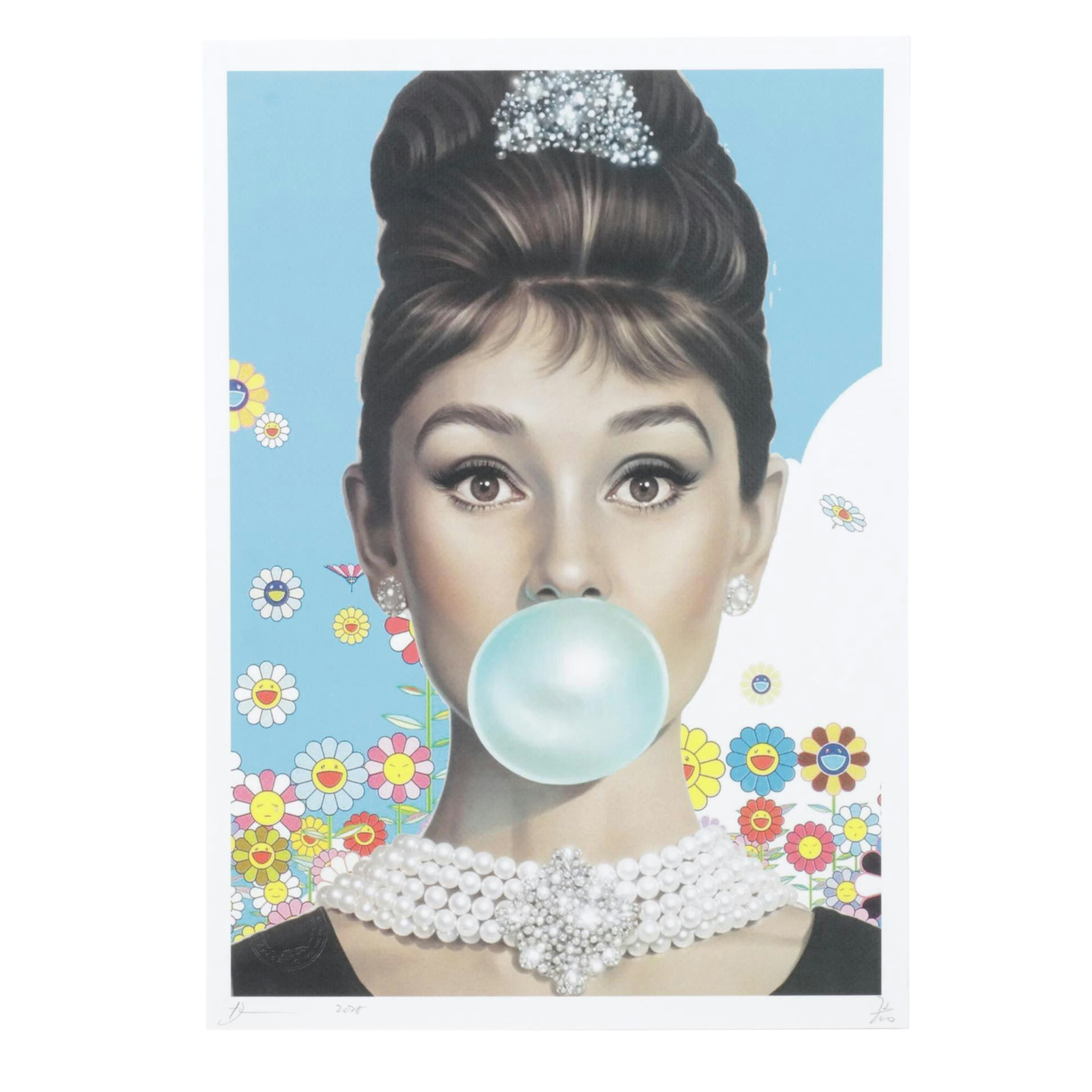 Death NYC Graphic Digital Print Featuring Audrey Hepburn x Murakami, 2025