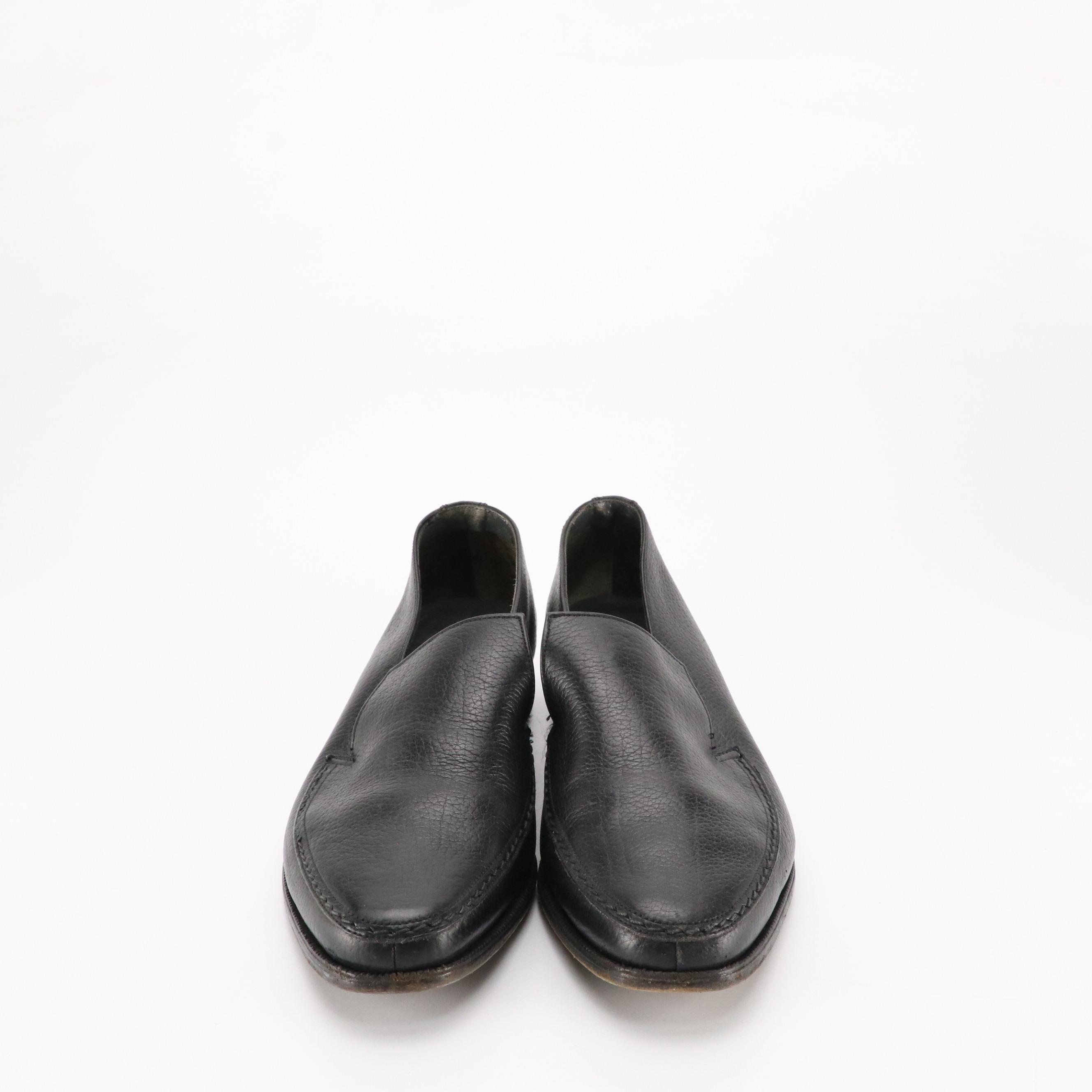 Men's Vintage Wing by Bally Black Grained Leather Loafers