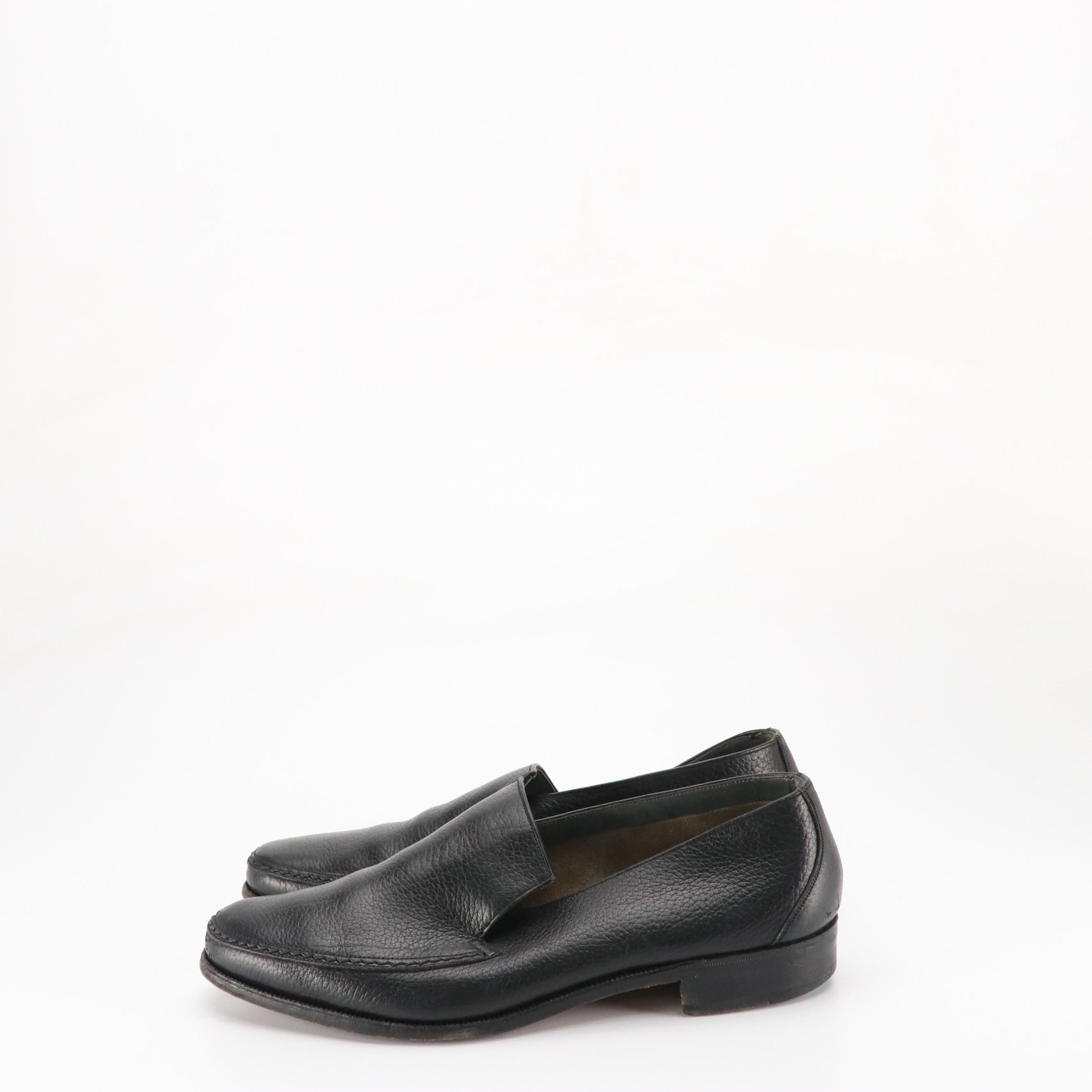 Men's Vintage Wing by Bally Black Grained Leather Loafers