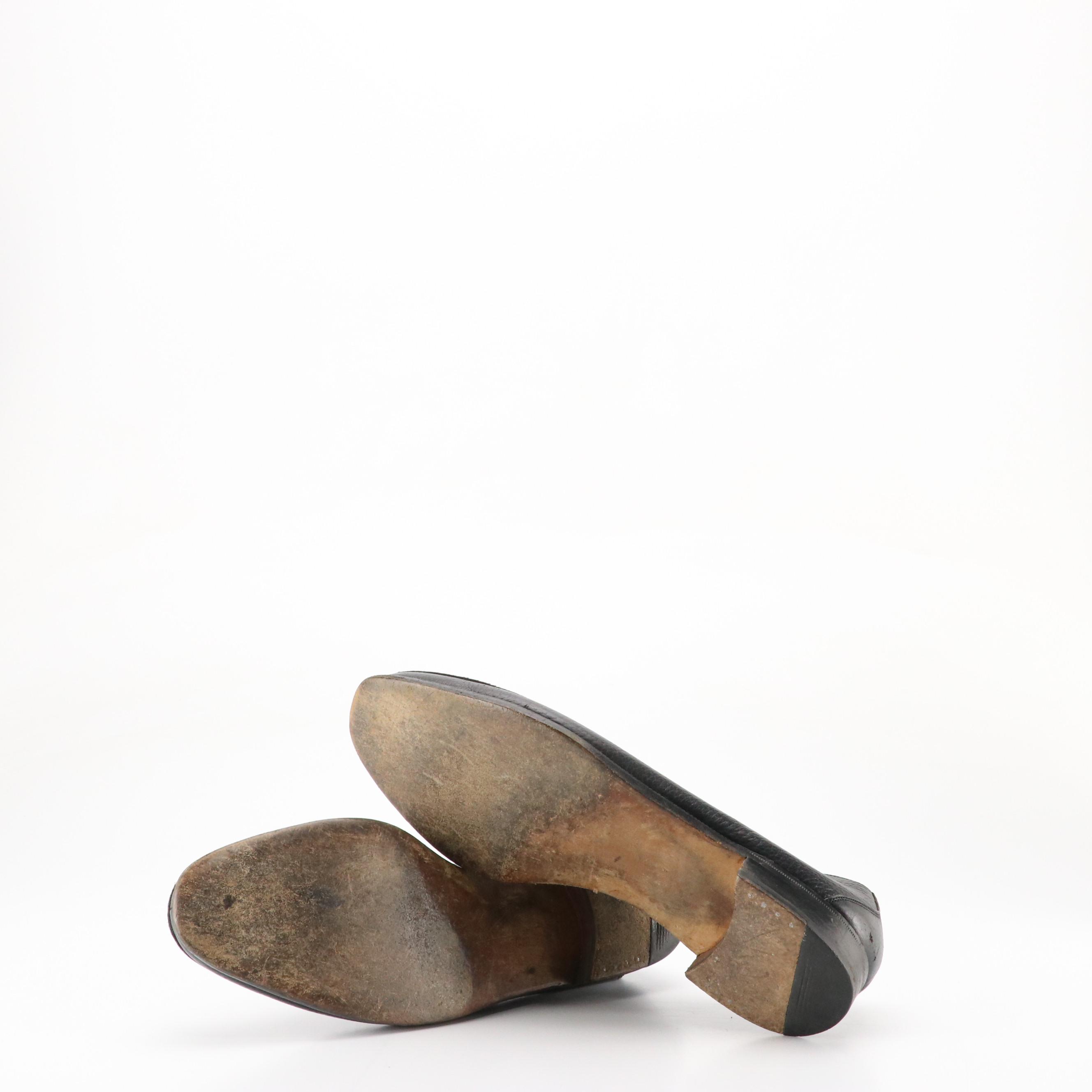 Men's Vintage Wing by Bally Black Grained Leather Loafers