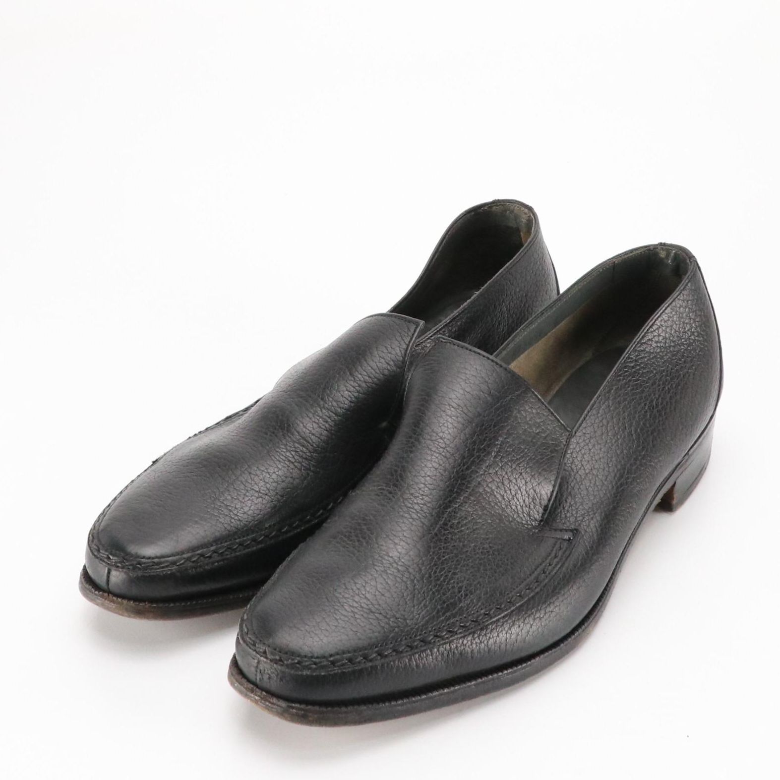 Men's Vintage Wing by Bally Black Grained Leather Loafers