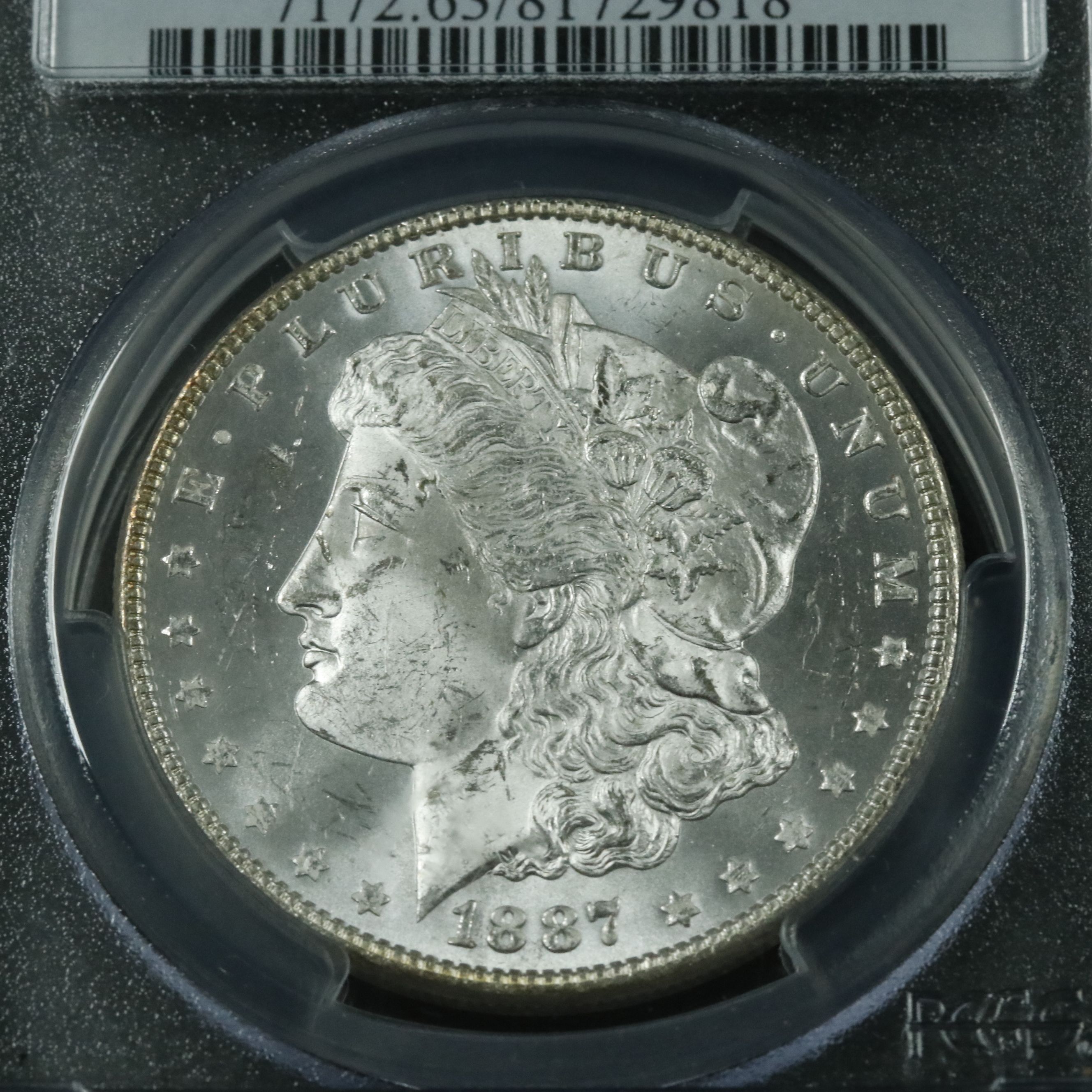 PCGS Graded MS63 1887 Silver Morgan Dollar