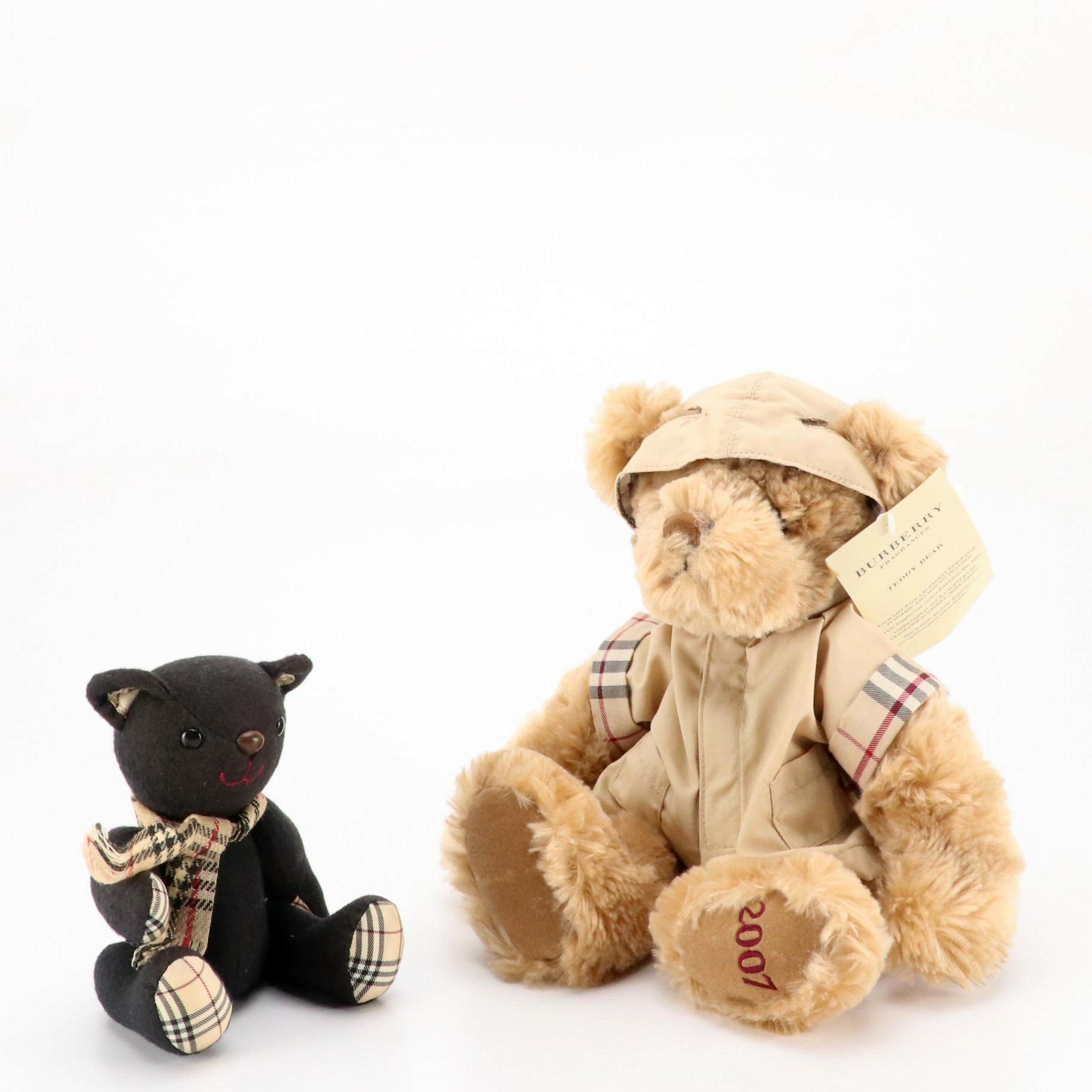 Burberry Small Teddy Bear and Burberry Fragrances Promotional Teddy Bear