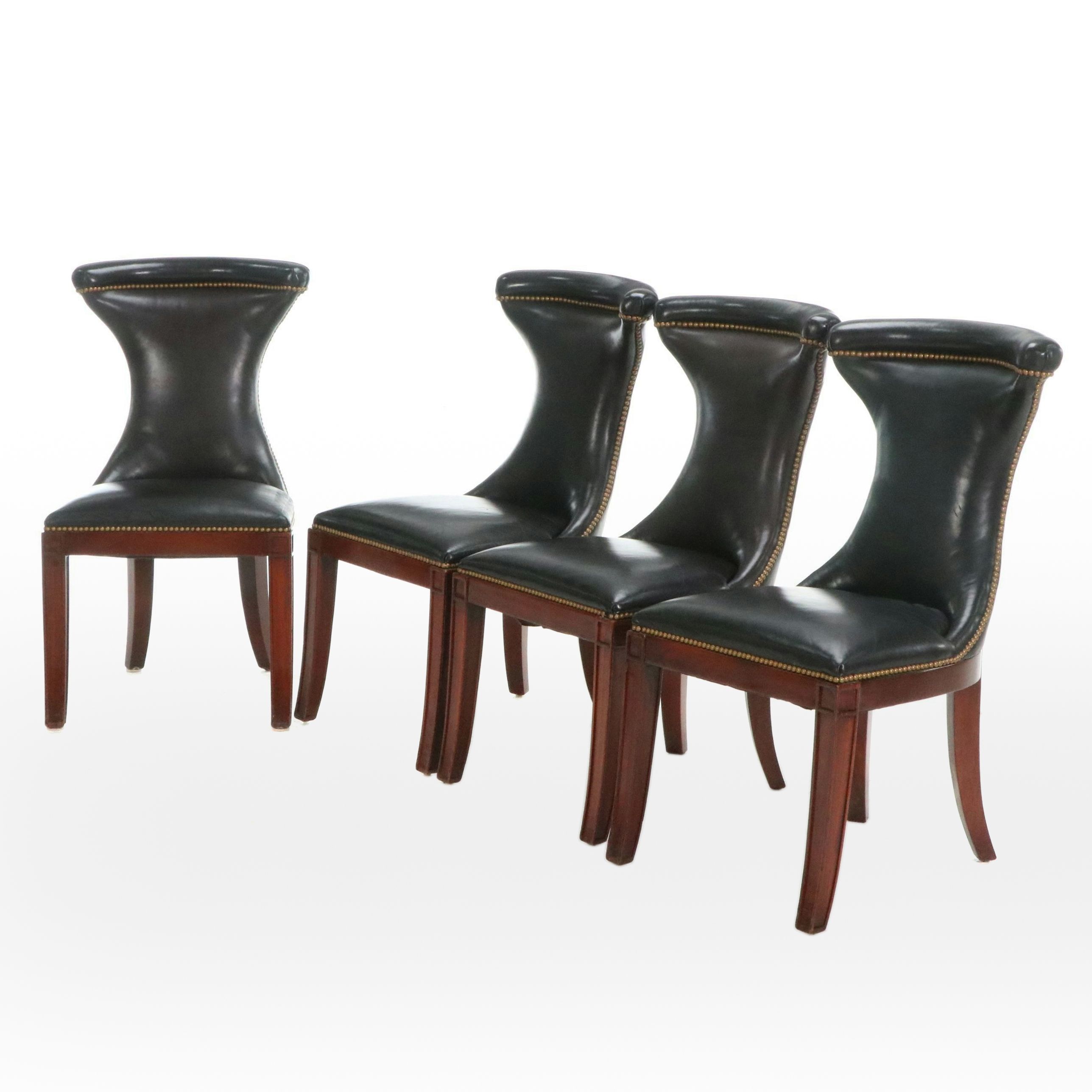 Set of Four Polo Ralph Lauren "Highgate" Leather Side Chairs